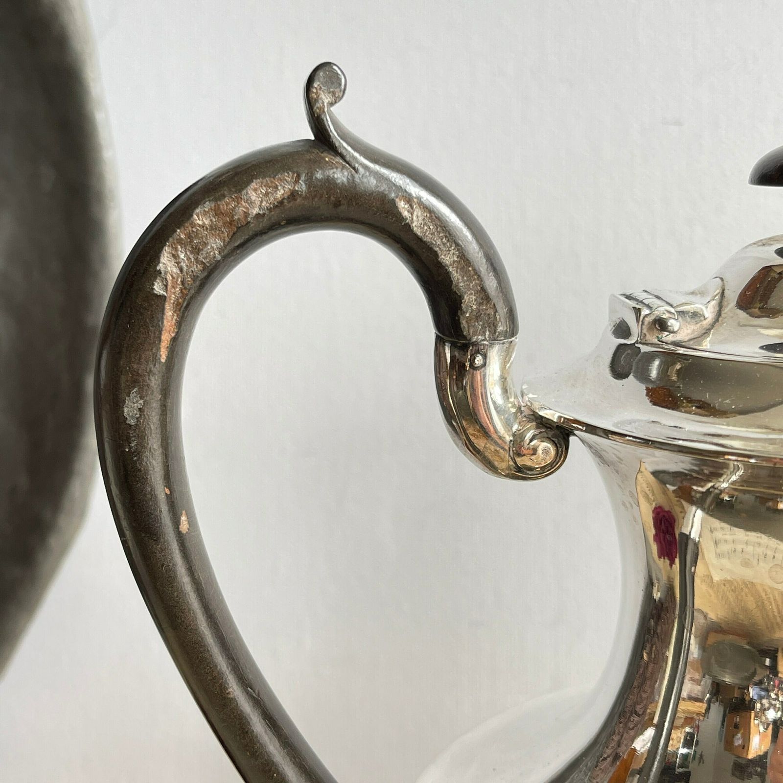 Anitque Coffee Pot, Hot Water Pot, Silver Plate, James Deakin, Serving Pot, Shabby Chic photo 50.0