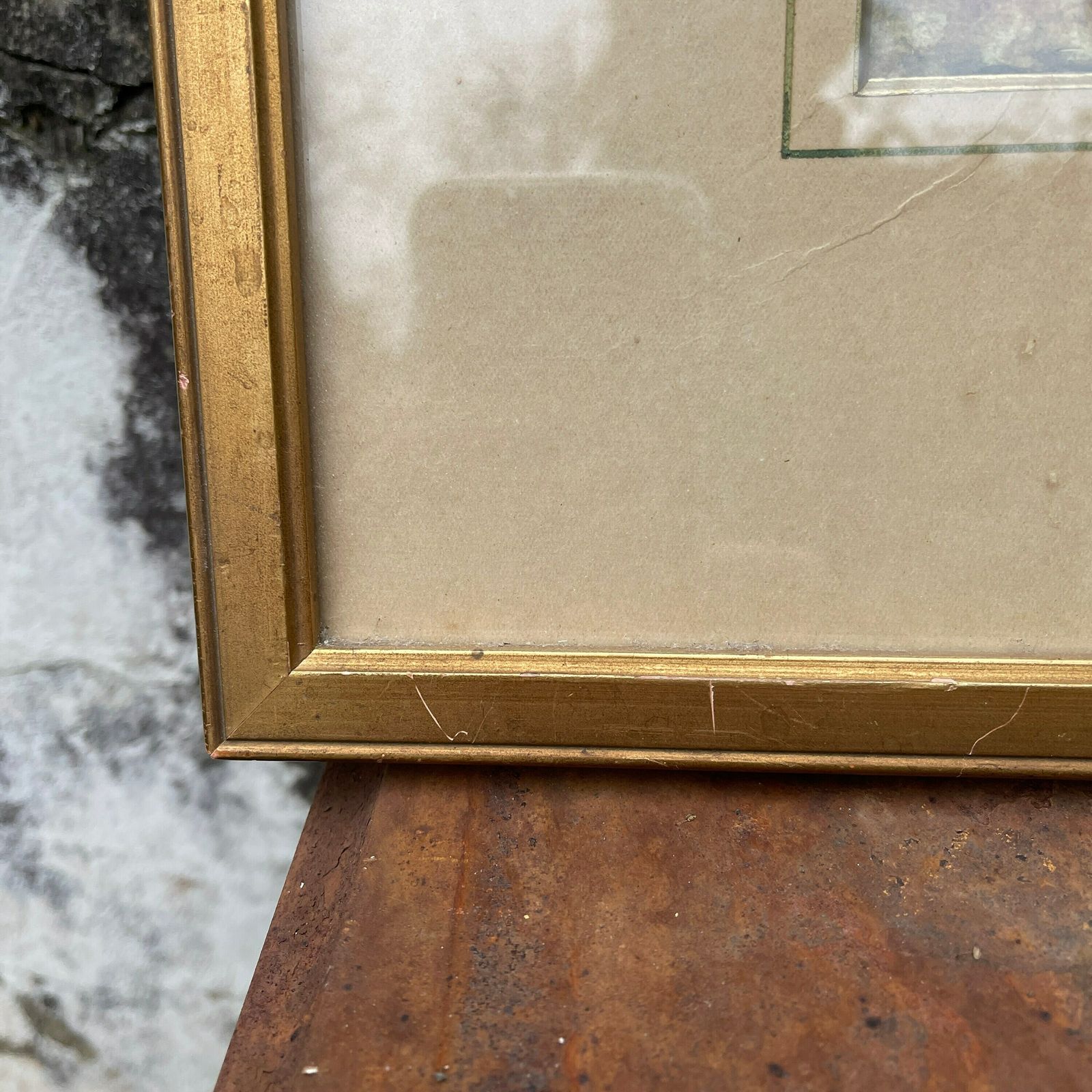 Antique River Landscape Watercolour Painting Dated 1916. Harris And Sons Picture Framers photo vinterior