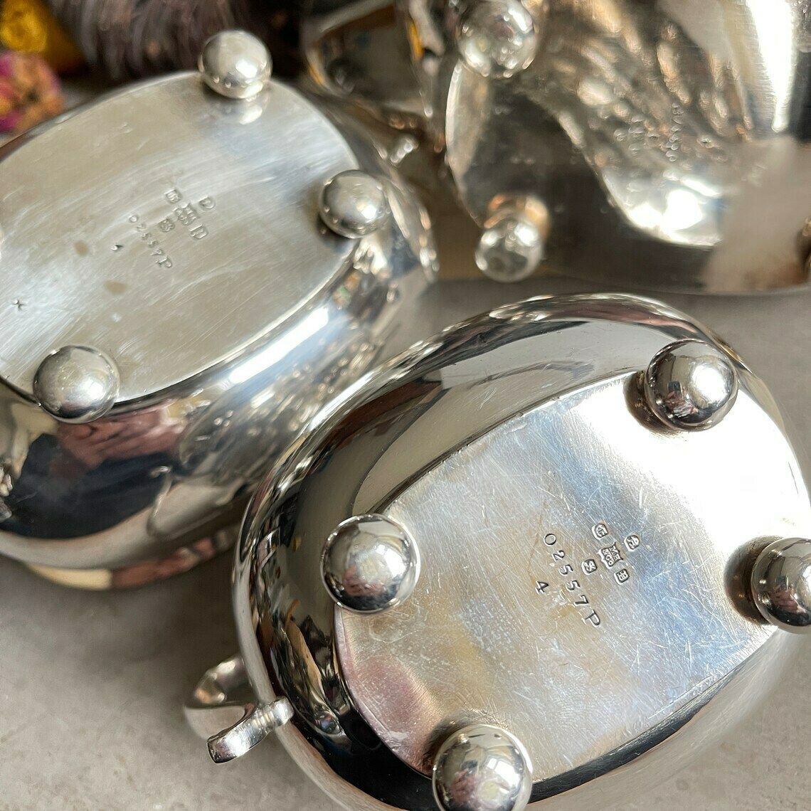 photo furniture Tea Set 3 Piece Silver Plated   Martin Hall & Co Teapot   Sugar Bowl   Milk Jug   Downton Abbey   Shabby Chic