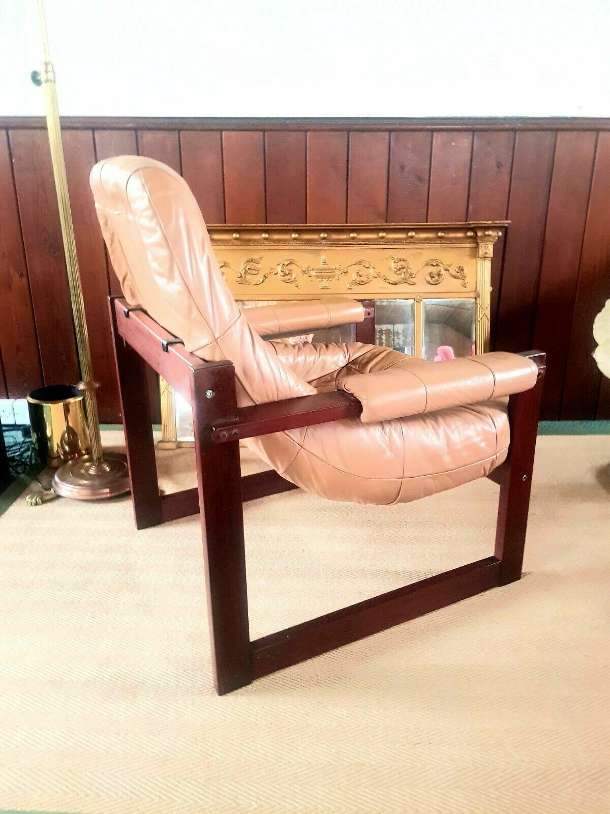 Mid Century Percival Lafer Mp 163 Earth Leather Rosewood Armchair photo Furniture