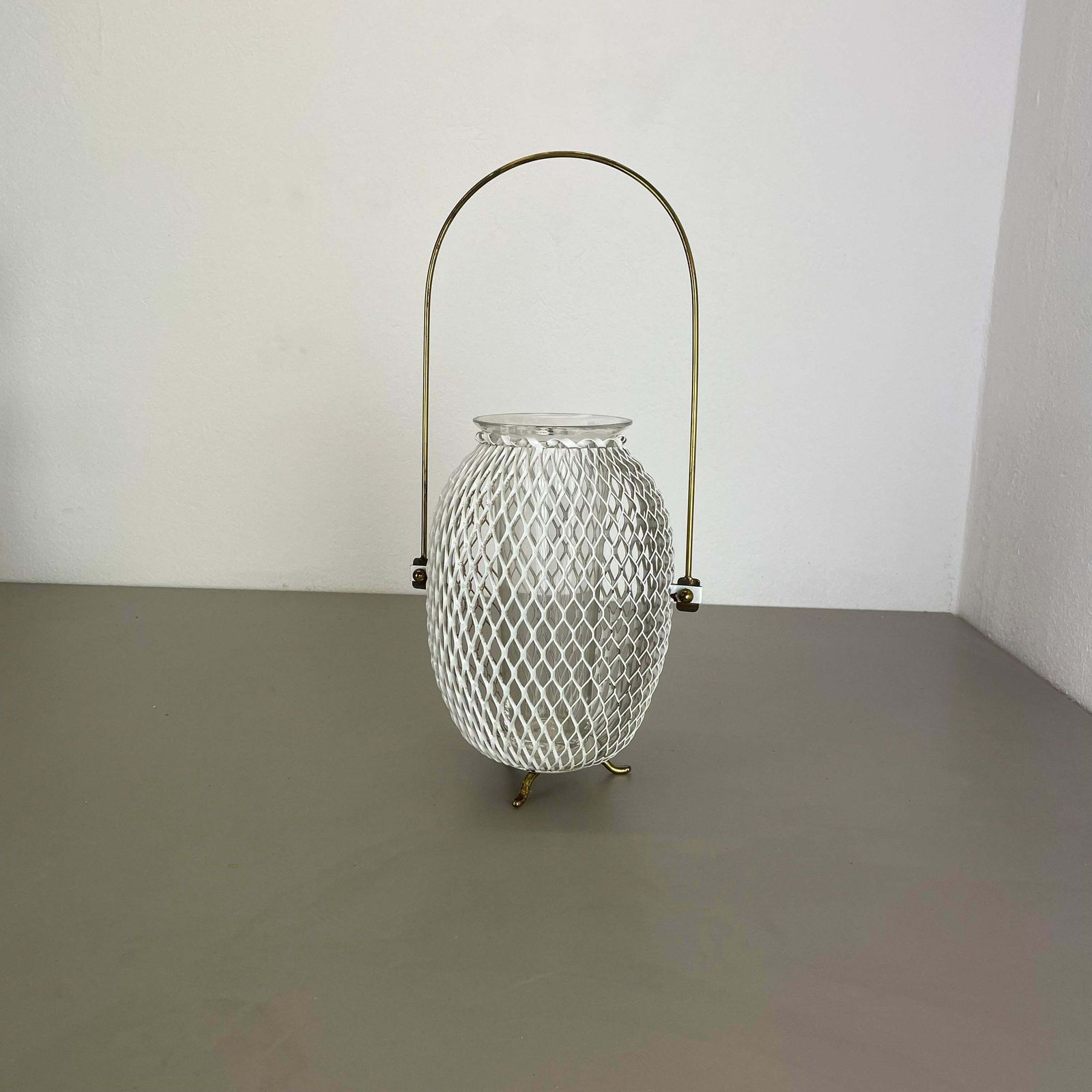 Modernist Metal Mategot Style Vase Flower Pot Plant Stands Element, France 1950s photo buy