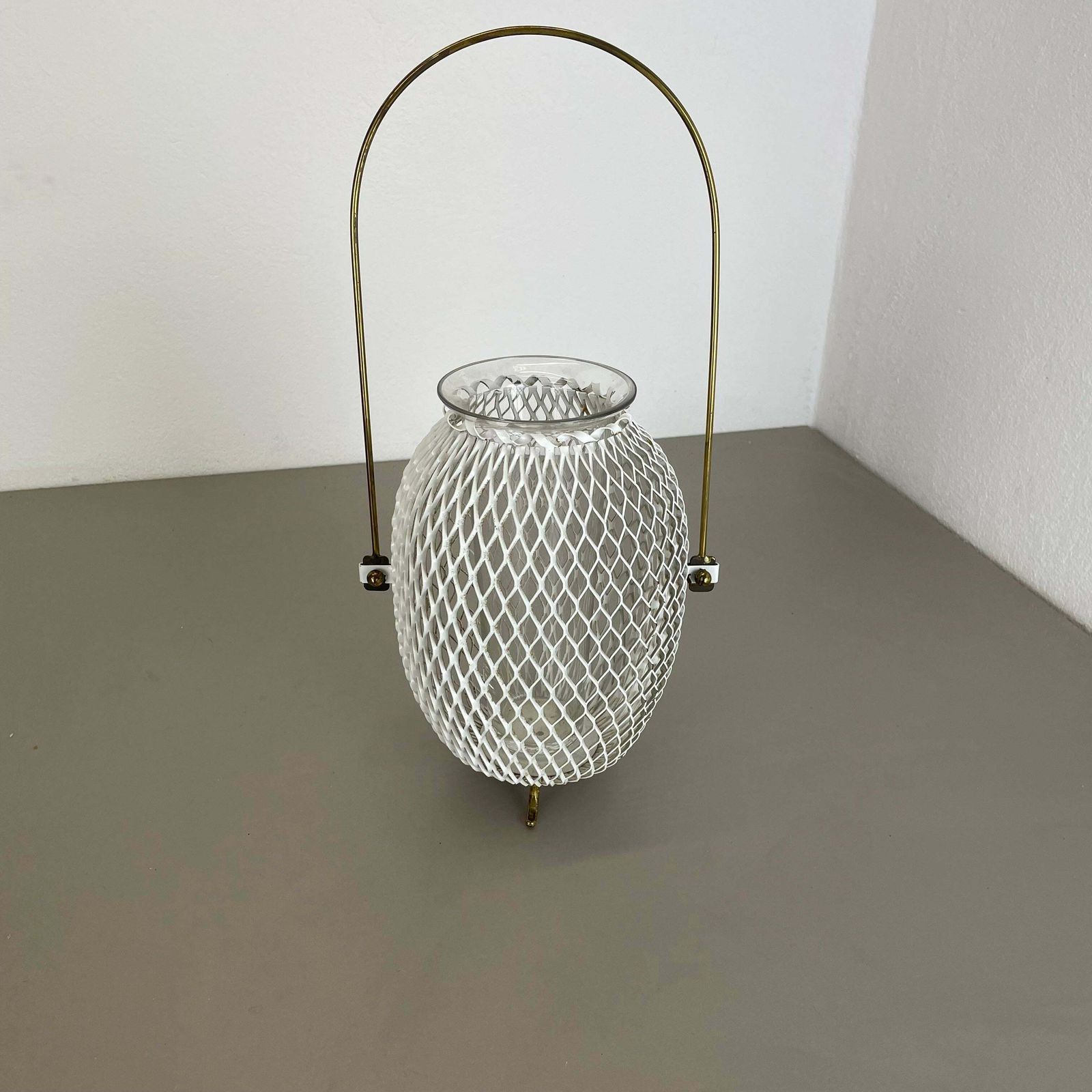 photo furniture Modernist Metal Mategot Style Vase Flower Pot Plant Stands Element, France 1950s