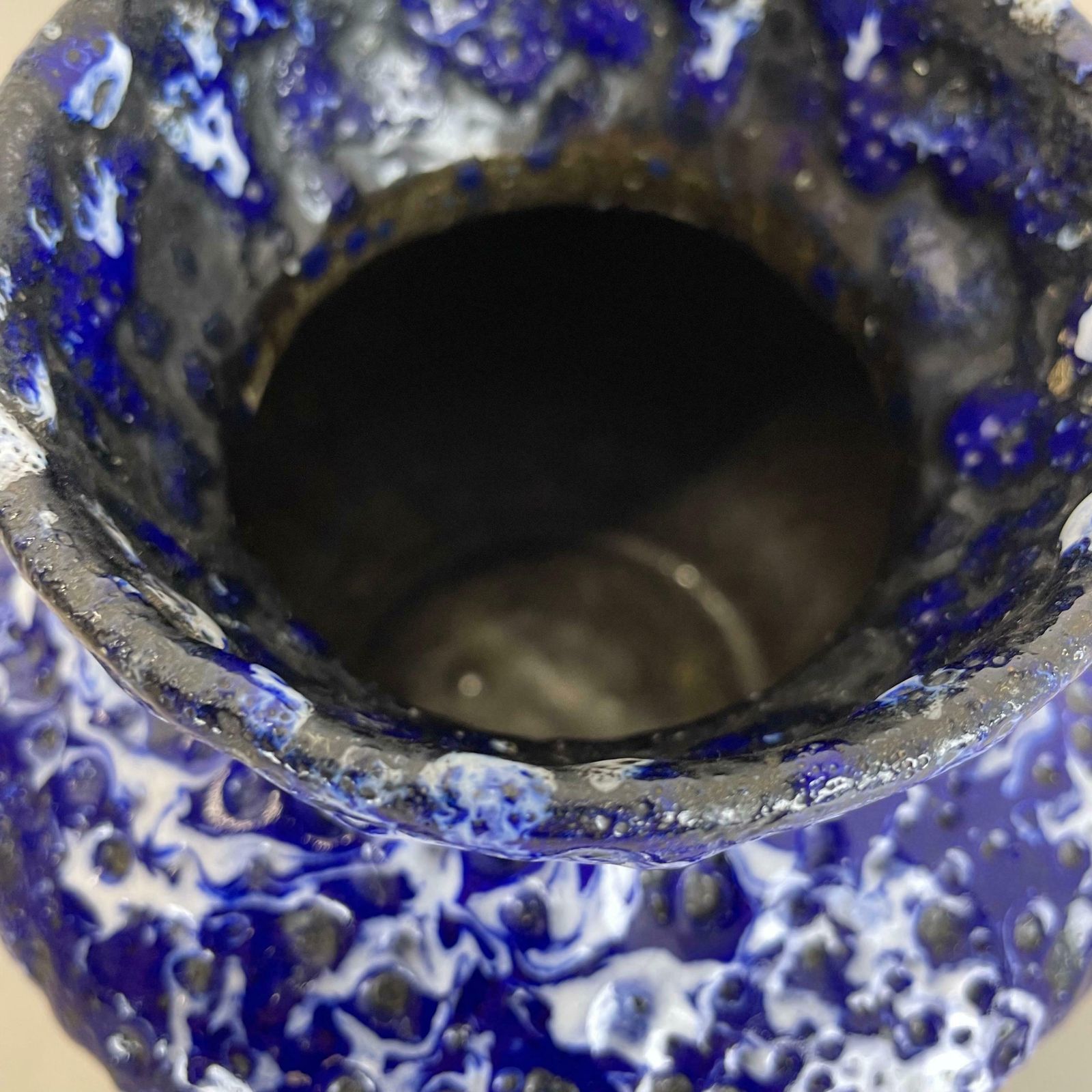 346.0 Extraordinary Superglaze Pottery Fat Lava Vase By Es Keramik, Germany, Wgp 1960 photo
