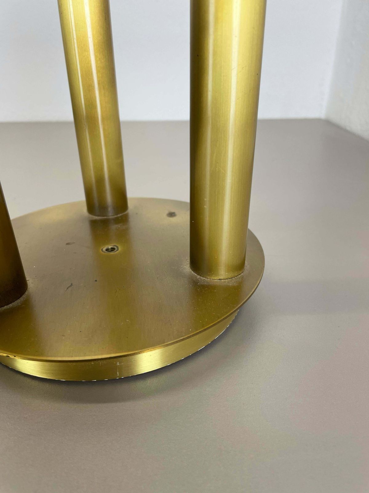 photo for sale Brass Italian Stilnovo Style Atomic Space Age Ceiling Light Sconces, Italy, 1970