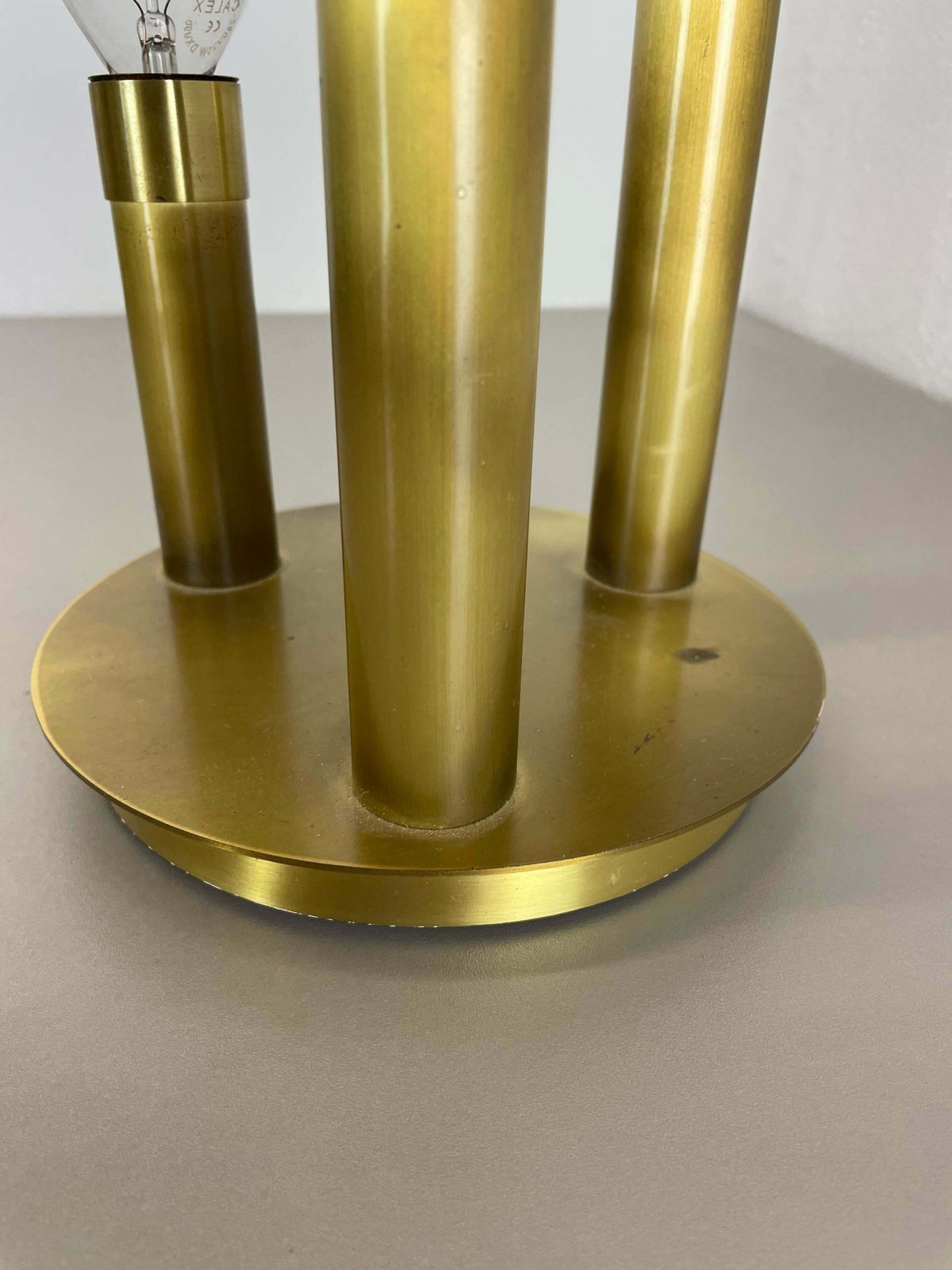 Lighting Brass Italian Stilnovo Style Atomic Space Age Ceiling Light Sconces, Italy, 1970 photo