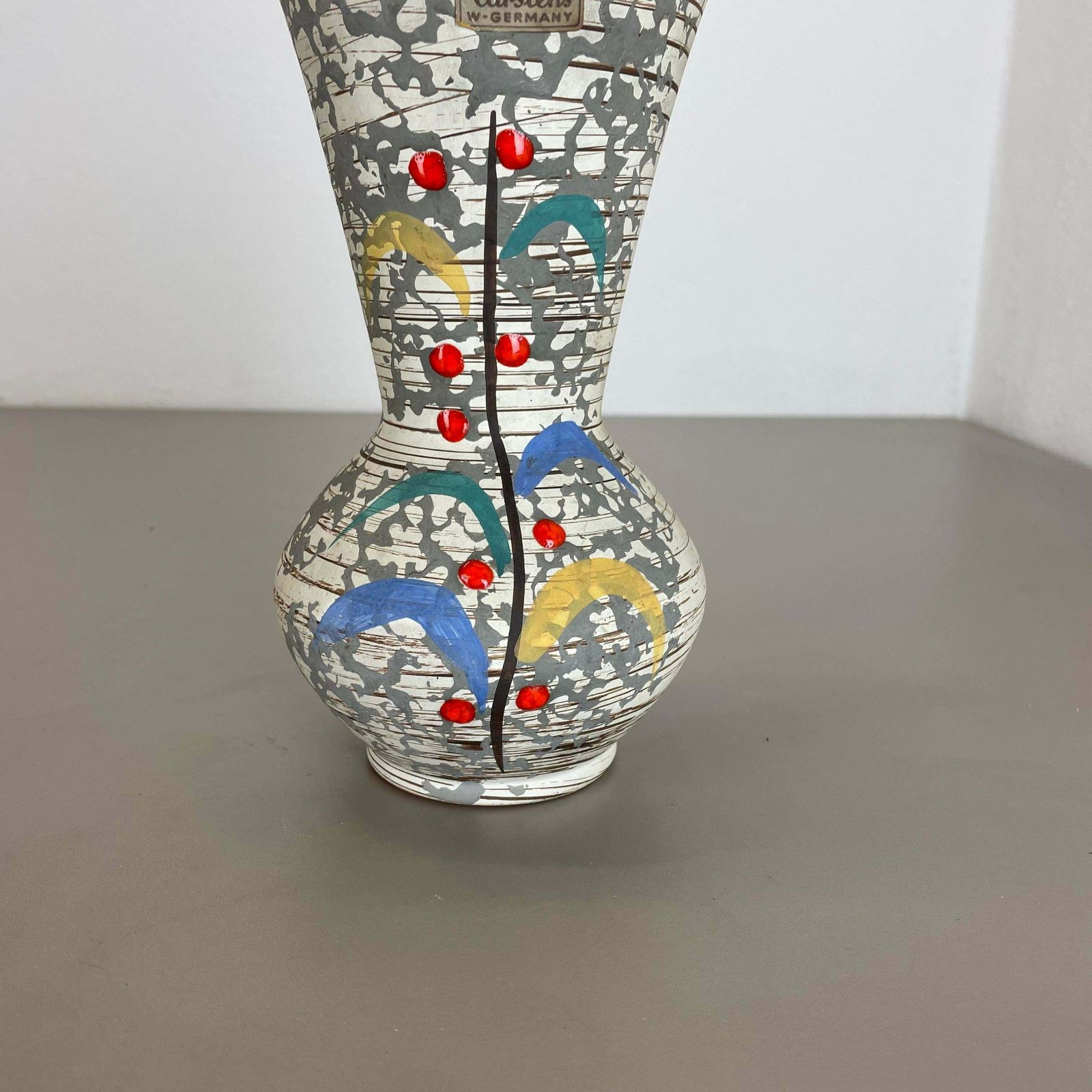 photo vinterior Super Glaze Abstract Ceramic Pottery Vase Carstens Tönnieshof Germany, 1950s