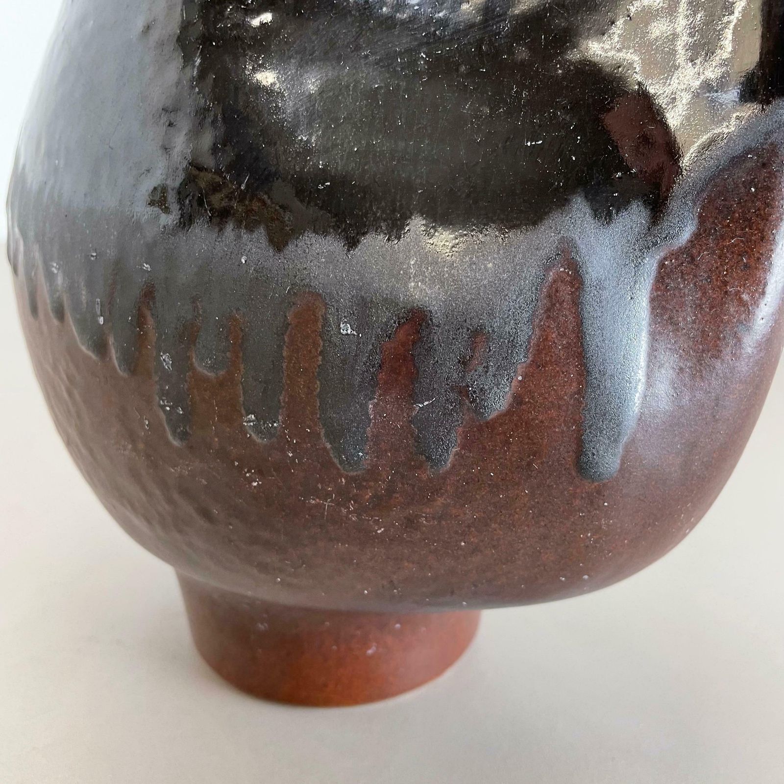 Huge 24cm Studio Pottery Vase Object By Heiner Balzar For Steuler, Germany, 1970 photo vintage