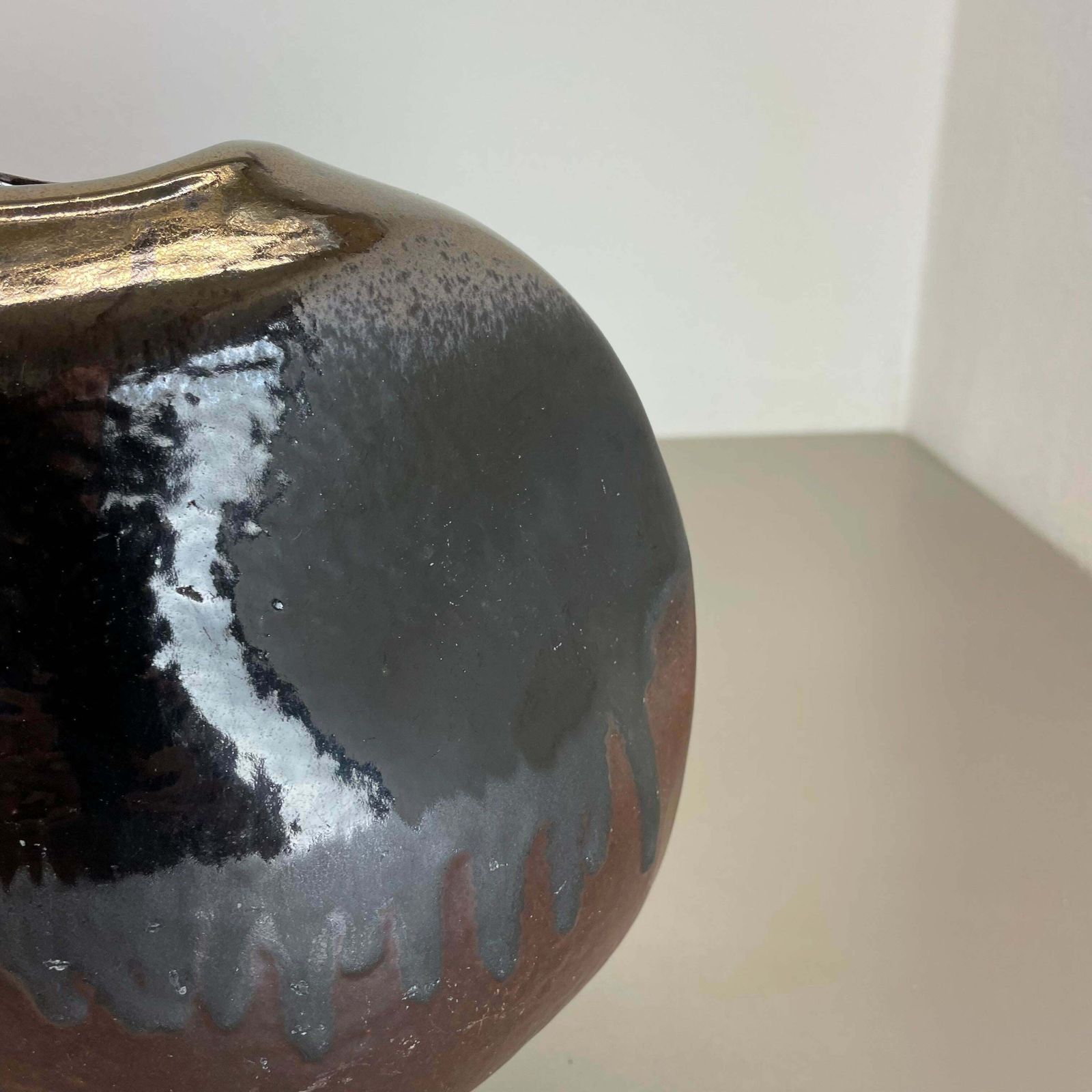 photo vinterior Huge 24cm Studio Pottery Vase Object By Heiner Balzar For Steuler, Germany, 1970