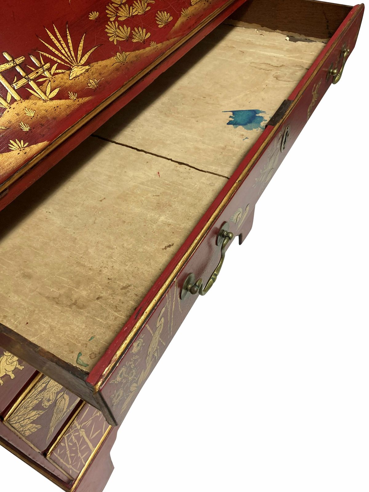 photo for sale A George III Scarlet Gilt Japanned Desk