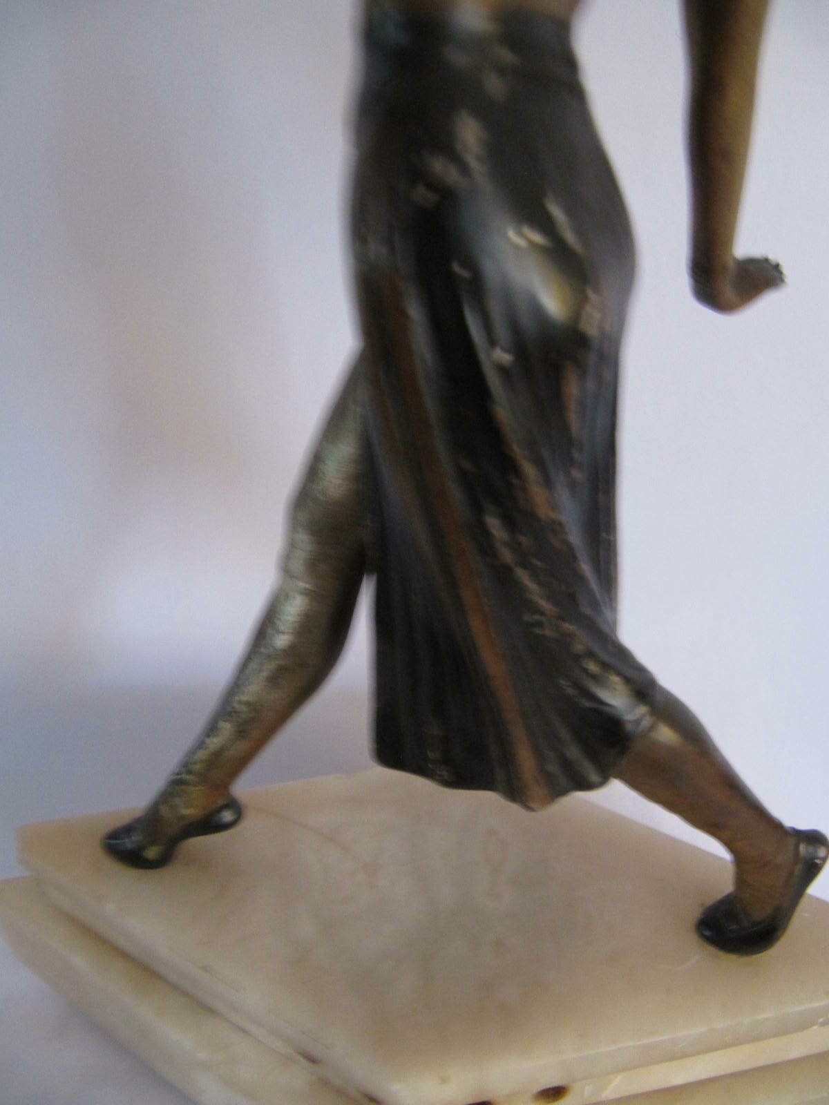 Art Deco Figurine Lamp Of A Dancer. Rare. From The Deco Collection Of Seymour Stein photo for sale