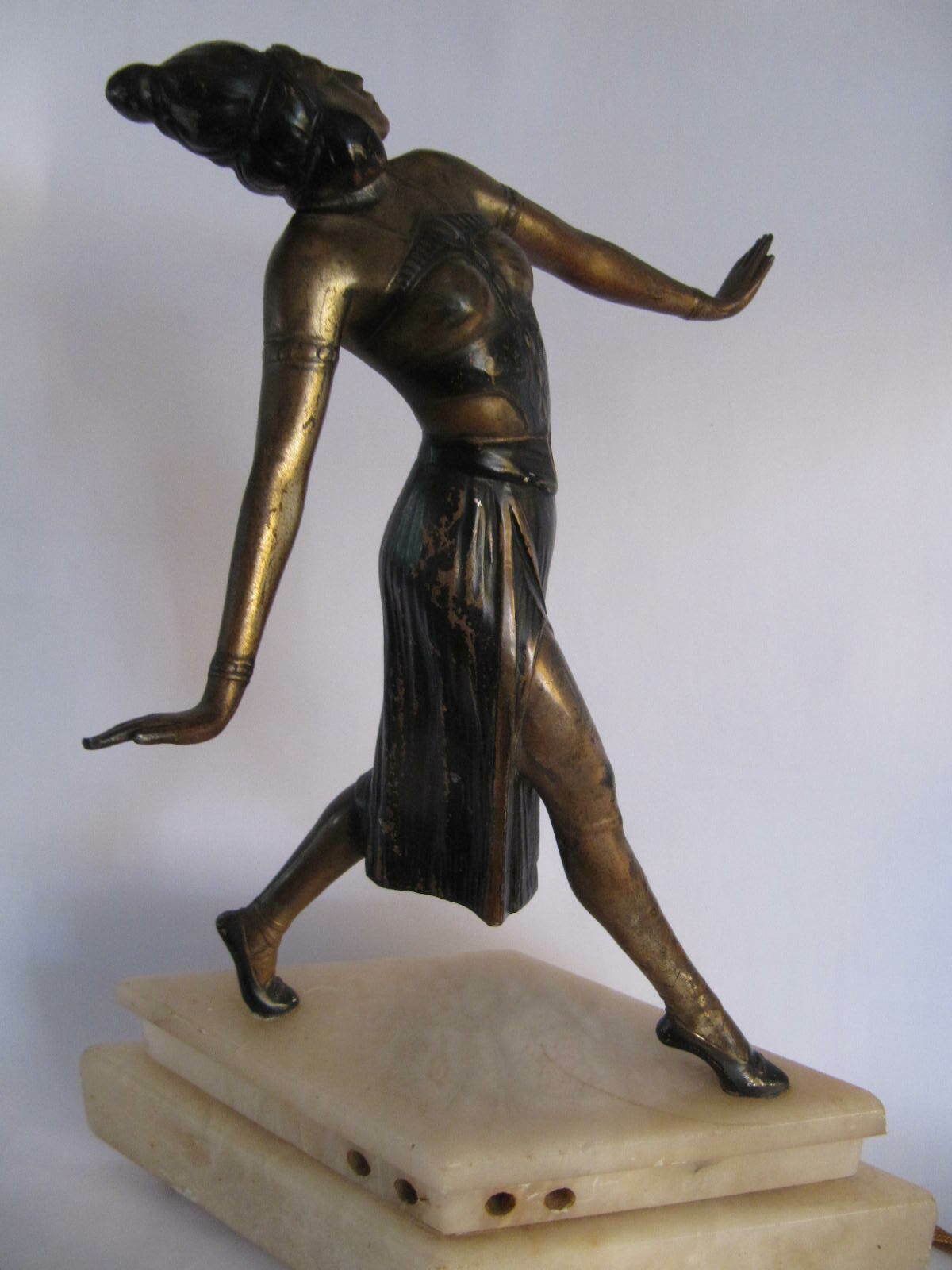 Art Deco Figurine Lamp Of A Dancer. Rare. From The Deco Collection Of Seymour Stein photo buy