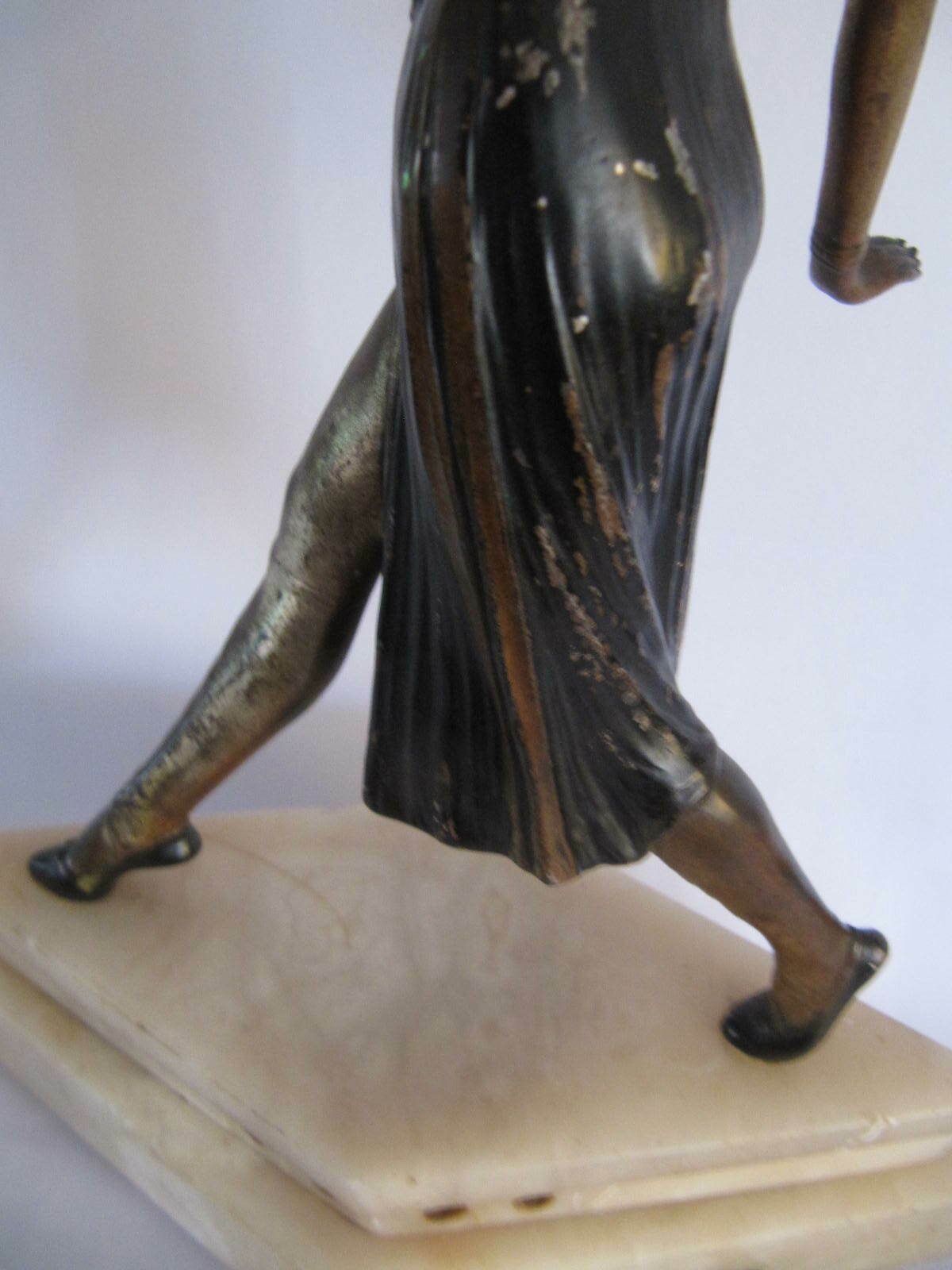 photo furniture Art Deco Figurine Lamp Of A Dancer. Rare. From The Deco Collection Of Seymour Stein