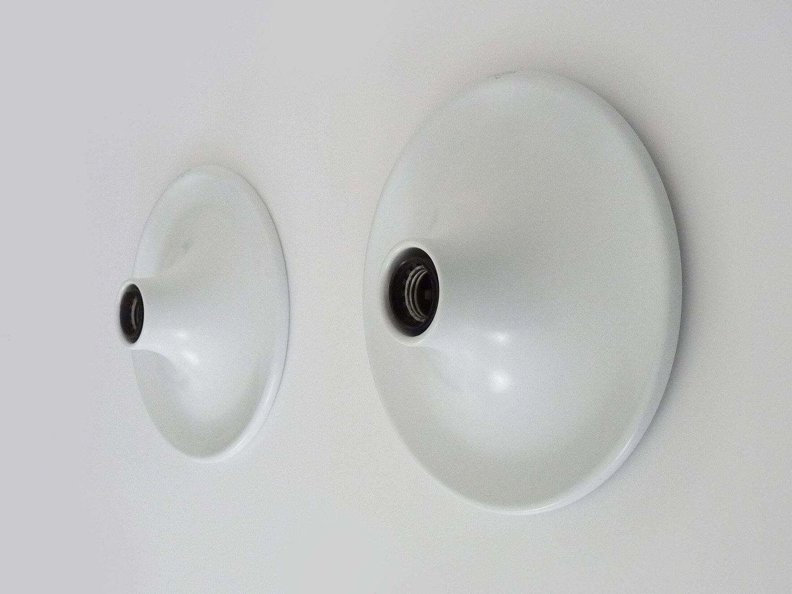 Pair Of Targetti Disc Wall Lights, Ufo, Italy 1970s