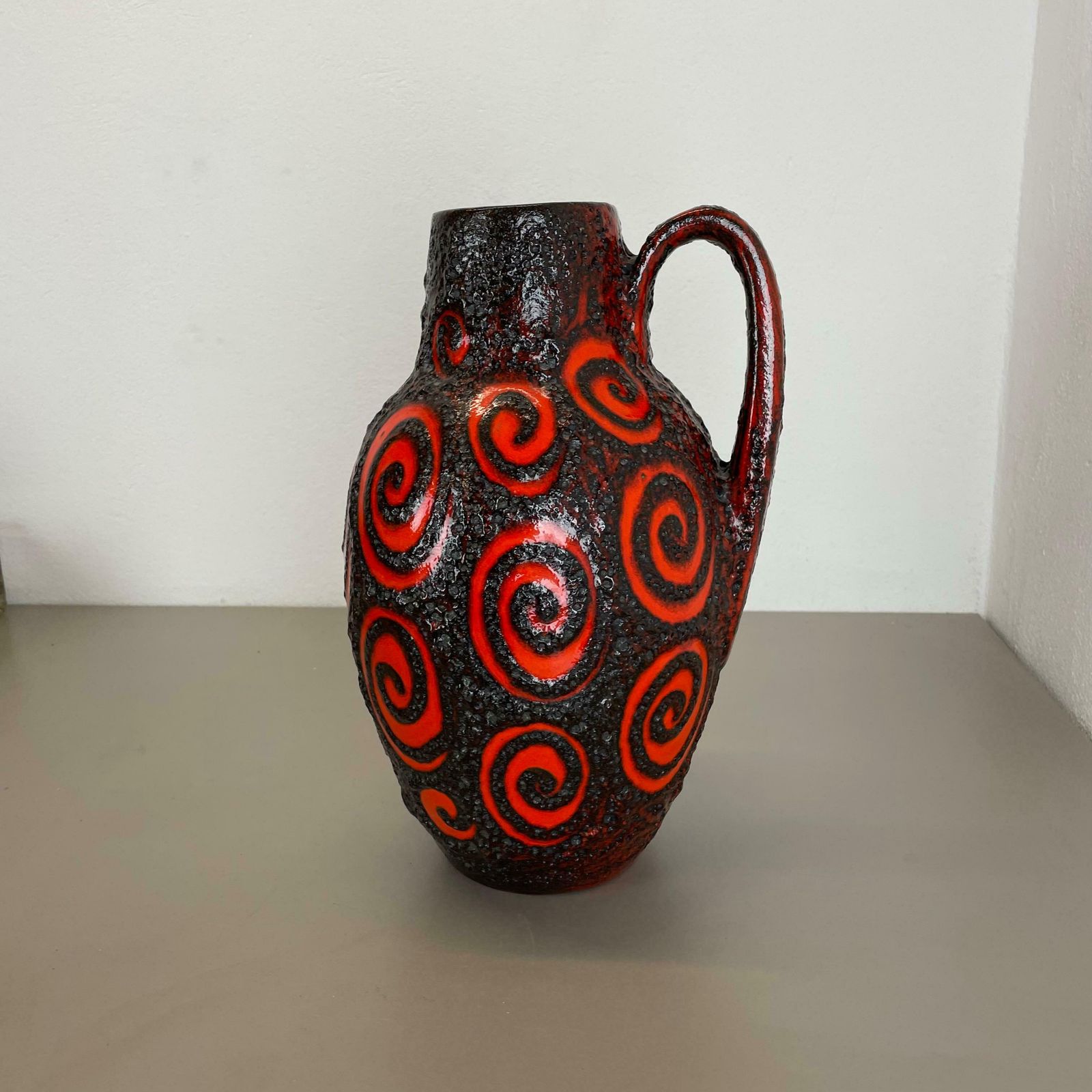 Large 38cm Pottery Fat Lava "Super Glaze" 279 38 Floor Vase By Scheurich, 1970s photo furniture