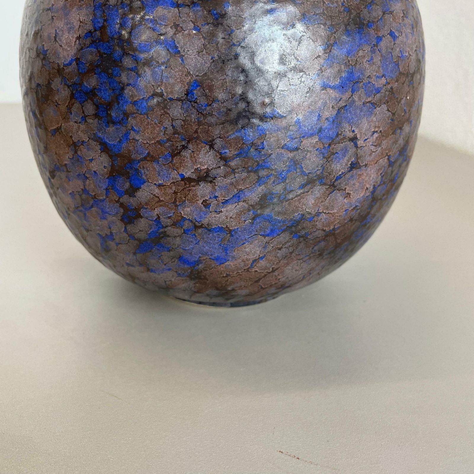 488.0 Super Rare Pottery Fat Lava Multi Color "802 2" Ball Vase Made By Ruscha, 1970s photo