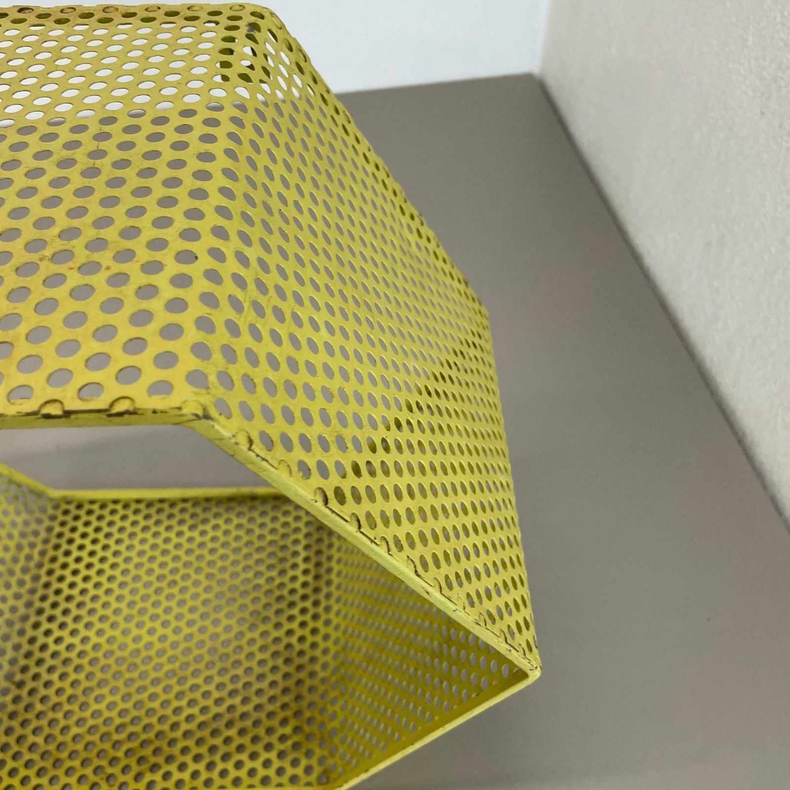 Small Yellow Cube Form Wall Unit Element By Mathieu Matégot Attrib., France 1950 photo vinterior