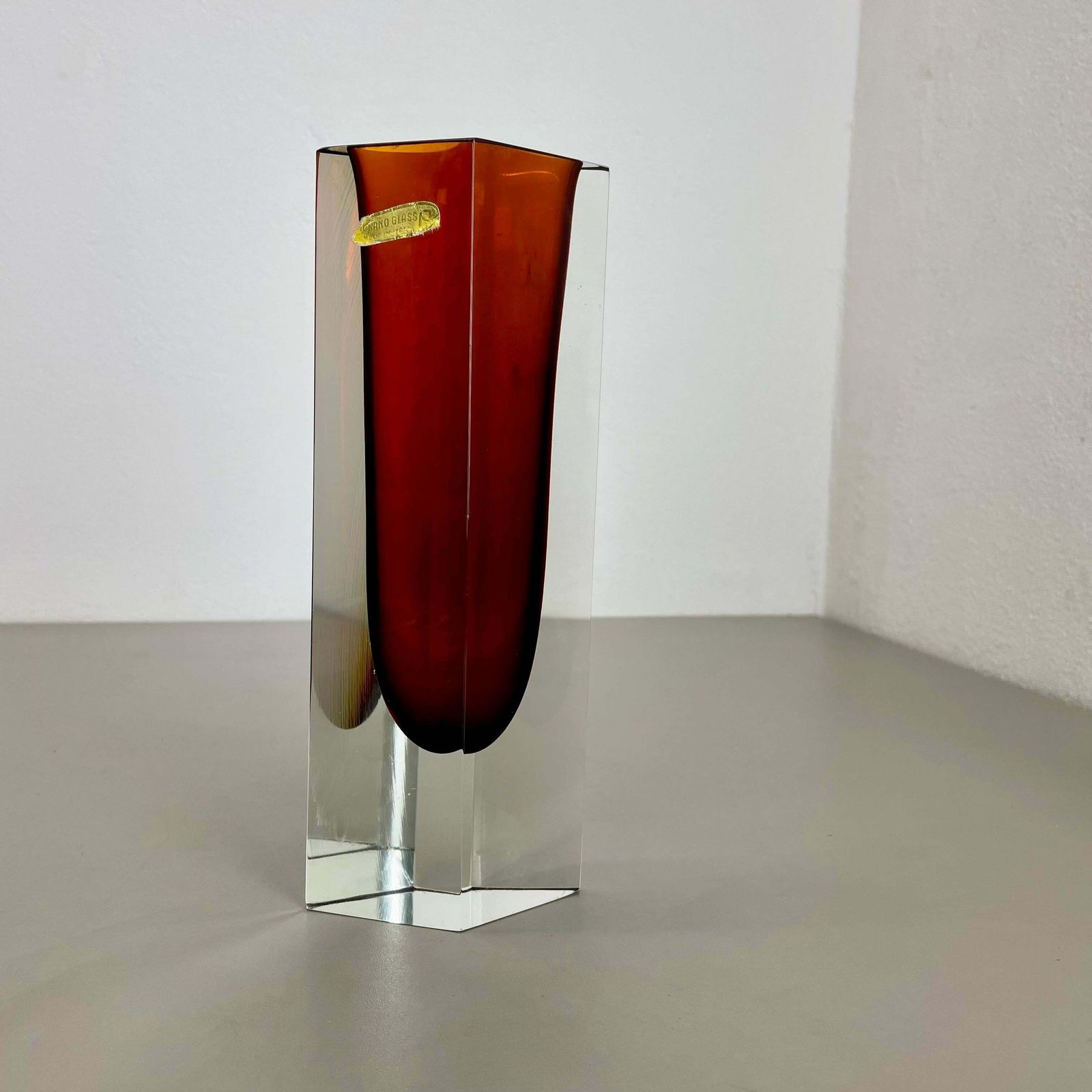 Large Ochre Murano Glass Sommerso Vase, Flavio Poli Attributed, Italy 1970s £621.53 photo furniture