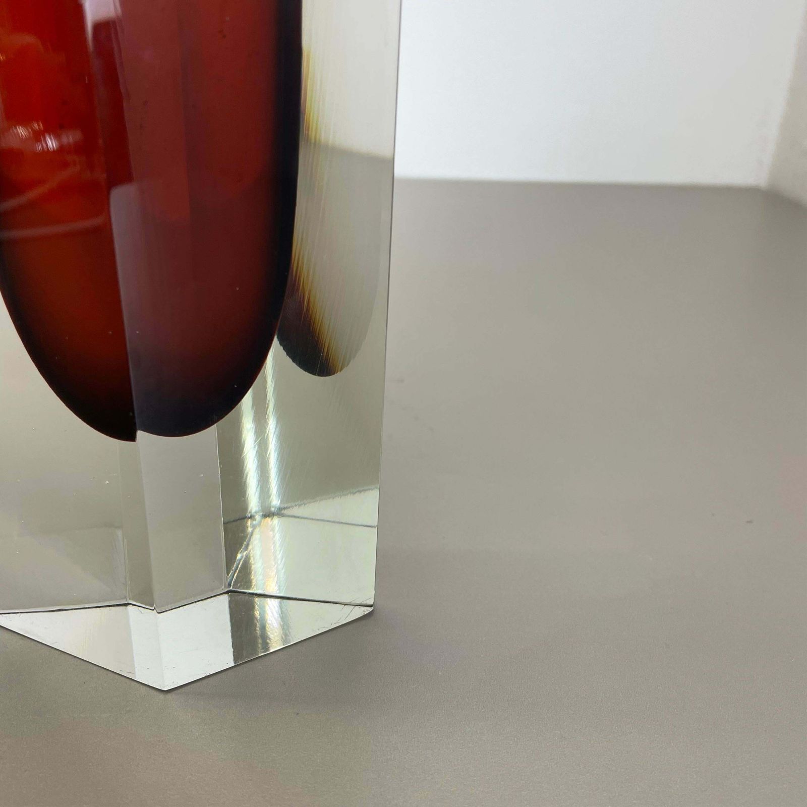 Large Ochre Murano Glass Sommerso Vase, Flavio Poli Attributed, Italy 1970s £621.53 photo vintage