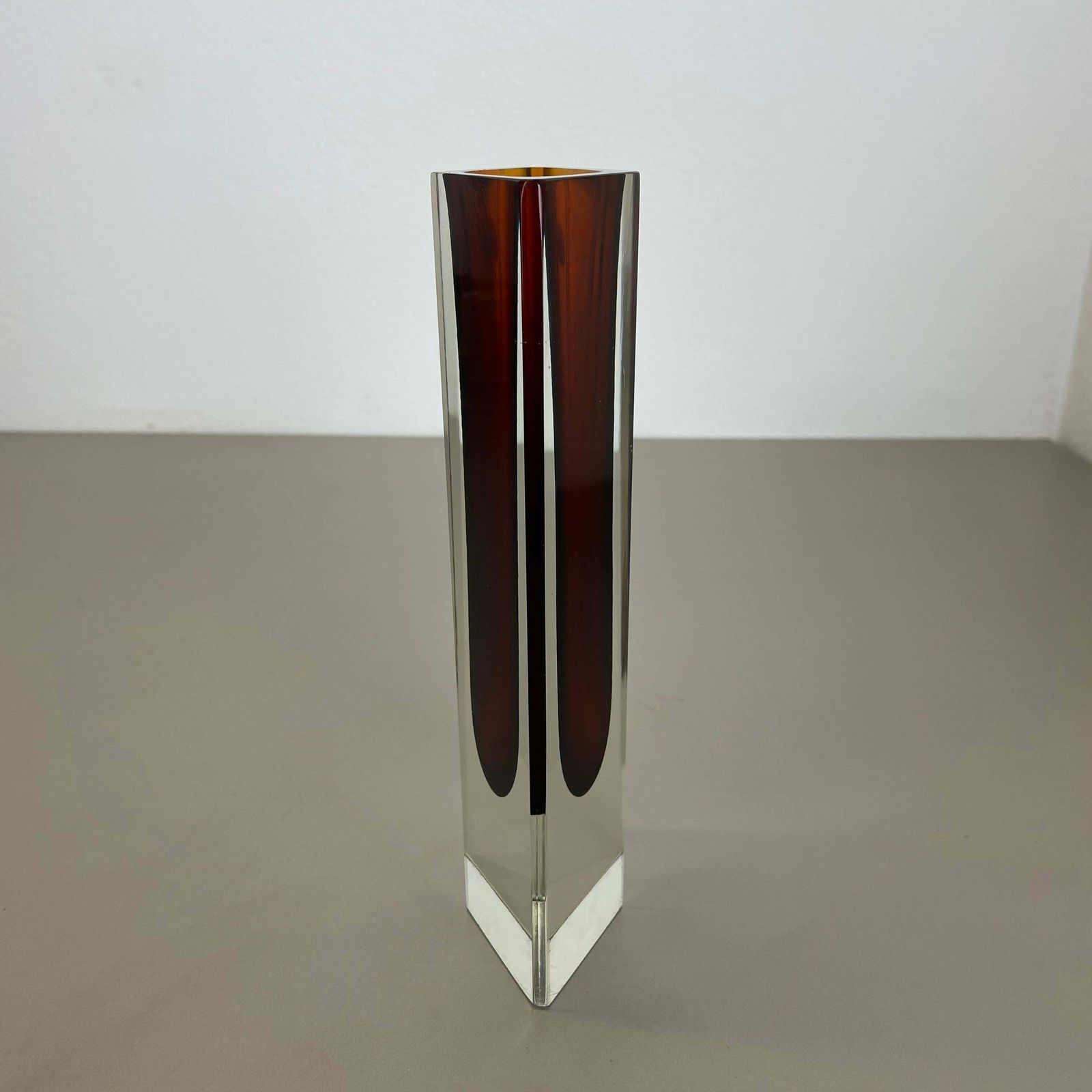 photo vintage Large Ochre Murano Glass Sommerso Vase, Flavio Poli Attributed, Italy 1970s £621.53