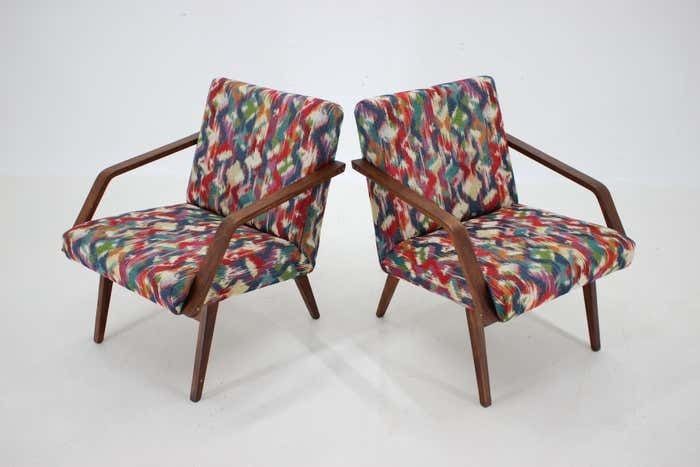 1960s Pair Of Restored Armchairs  Czechoslovakia photo for sale