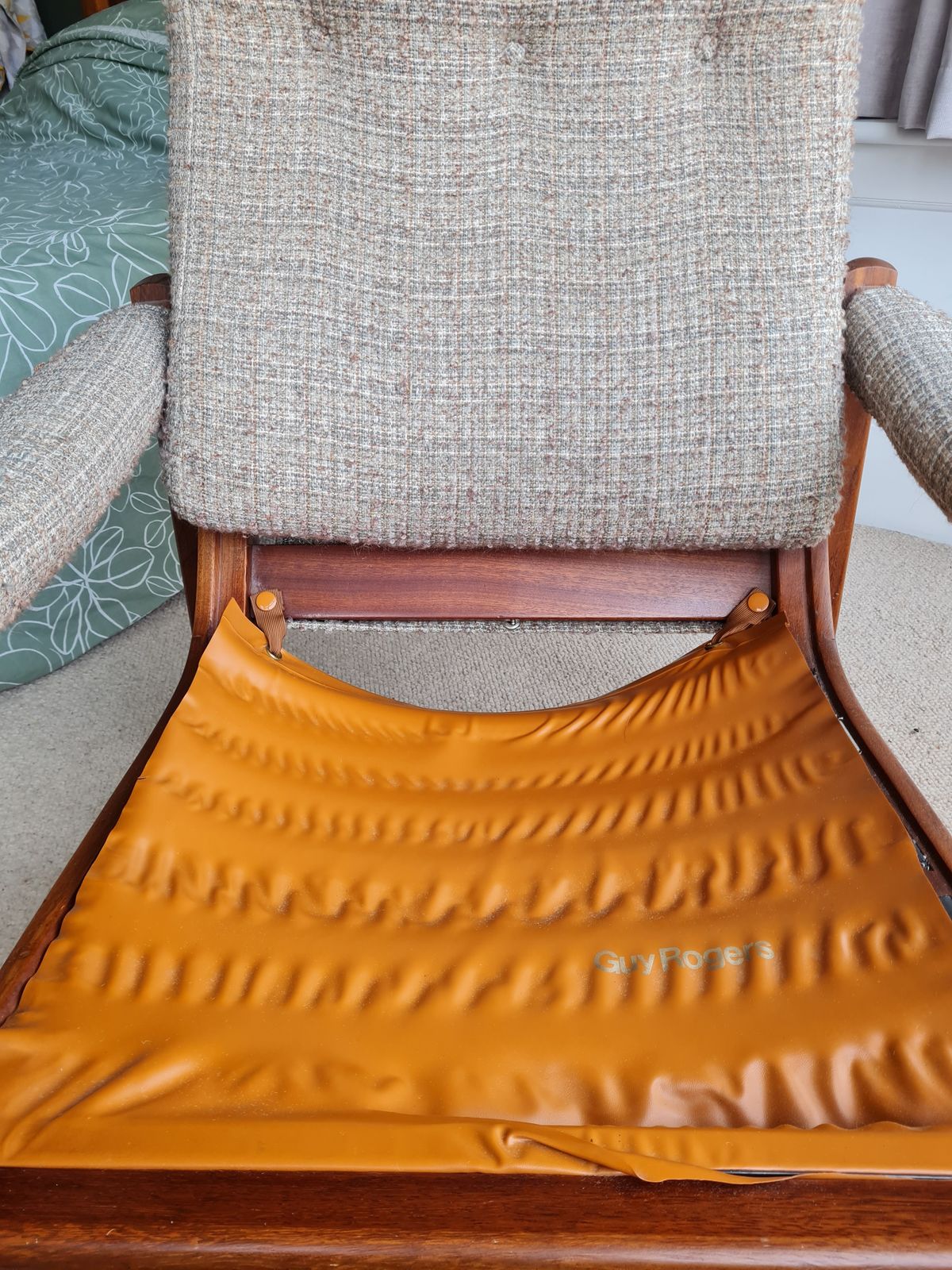 Guy Rogers Virginia Lounge Chair Original 1969 photo for sale