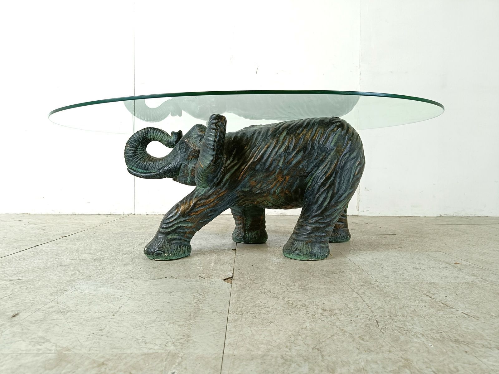 Unique Sculptural Elephant Coffee Table, 1970s photo for sale