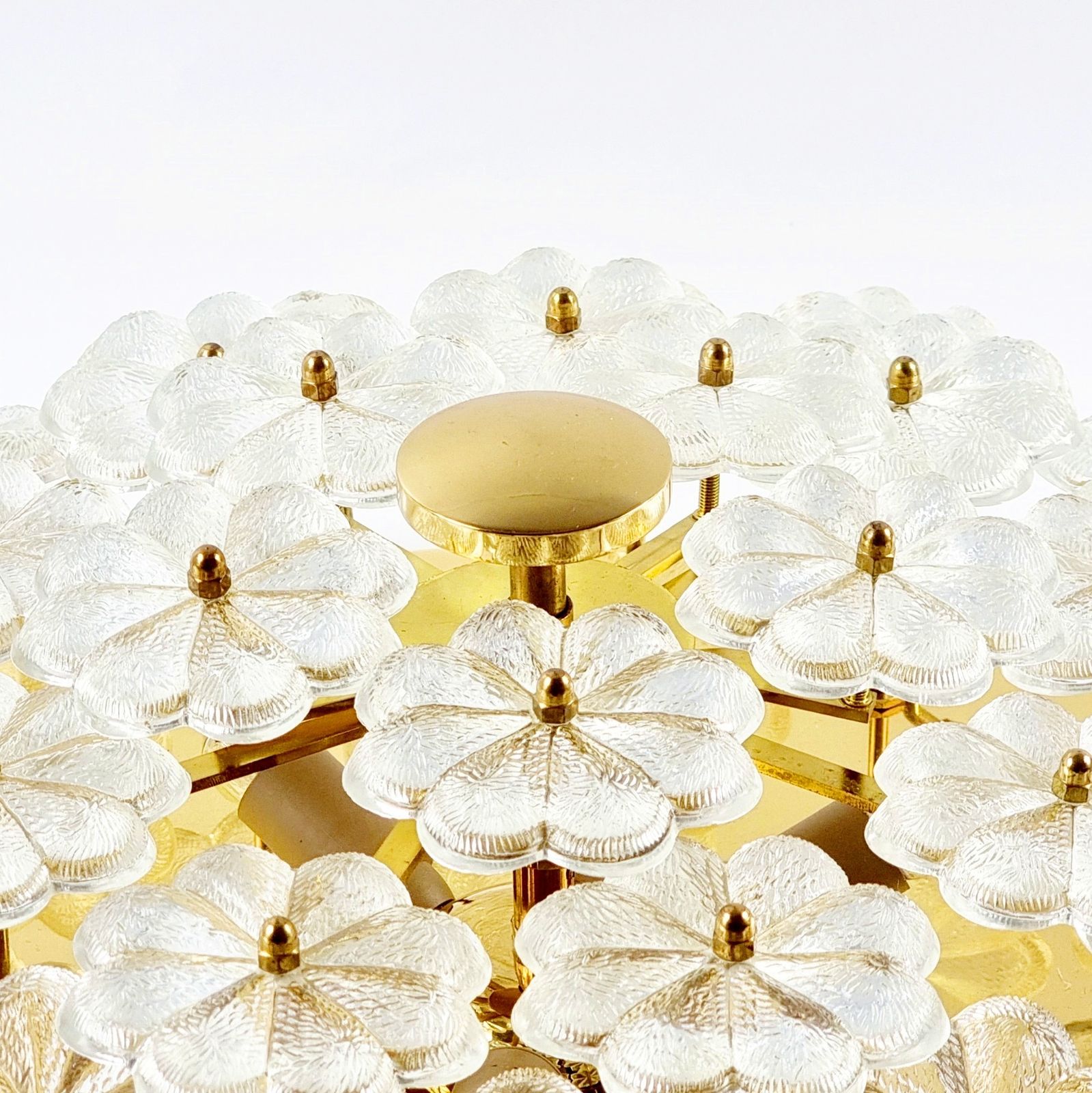 photo furniture Xl Mid Century Floral Murano Glass Ceiling Light By Ernst Palme, Germany, 1970s