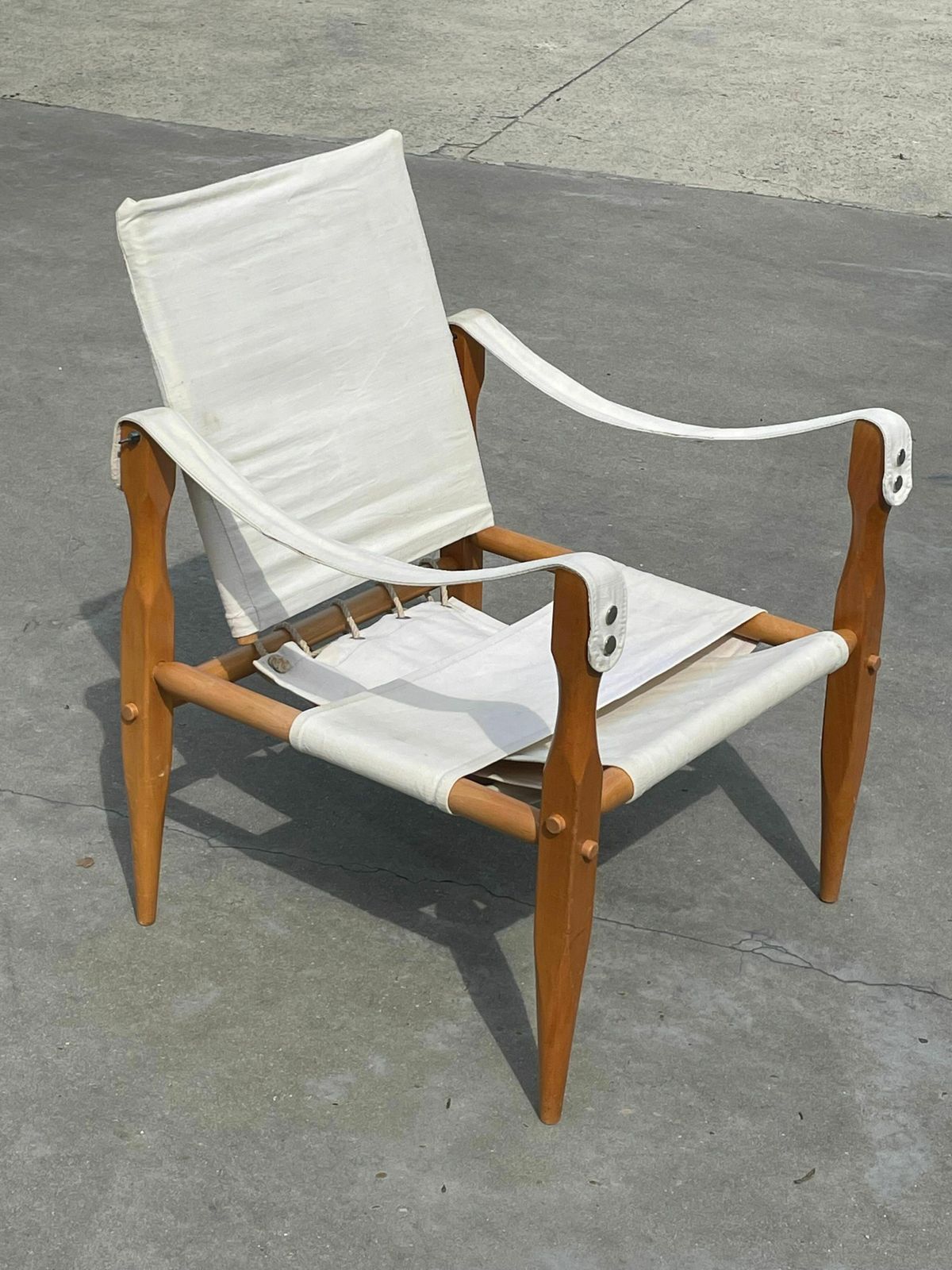 Vintage Safari Chair 1960s Denmark With Canvas Minimalist Design photo Furniture