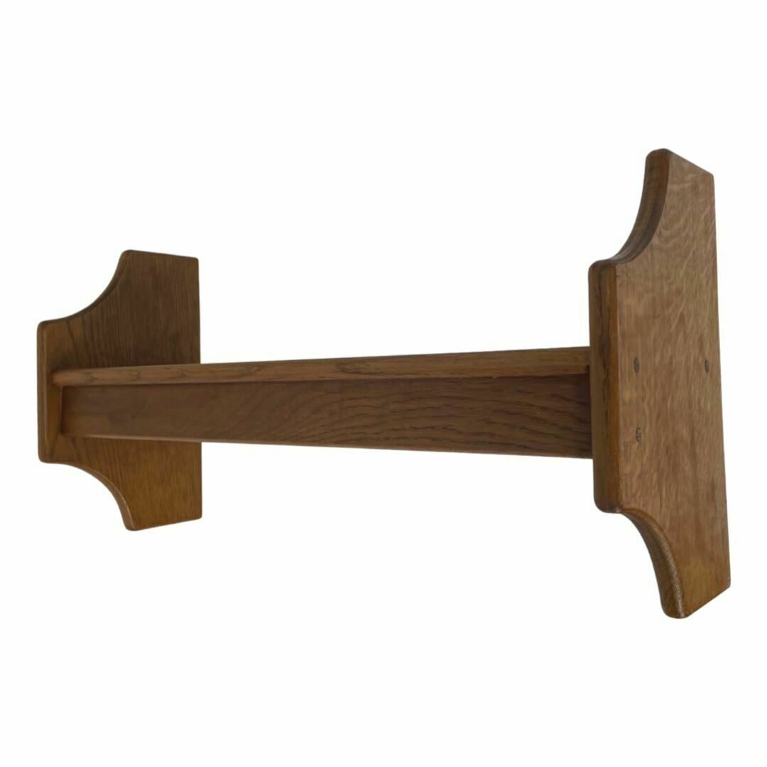 Vintage Wooden Wall Shelve Rack Bookshelf In Oak photo for sale