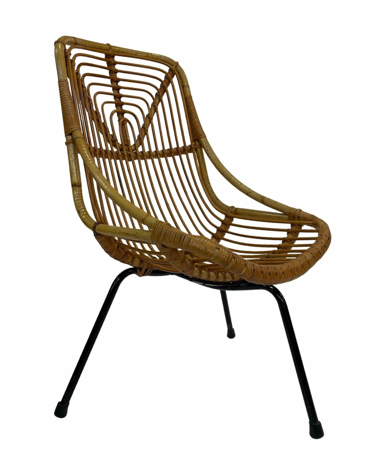 Tripod Rattan Easy Chair By Dirk Van Sliedregt Rohe Noordwolde 1960 In The Netherlands photo furniture