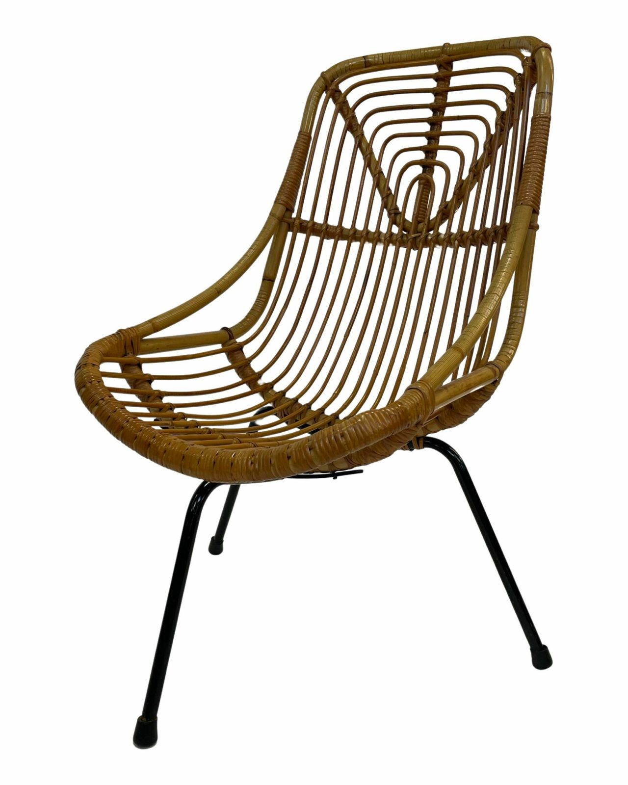 Tripod Rattan Easy Chair By Dirk Van Sliedregt Rohe Noordwolde 1960 In The Netherlands photo Furniture