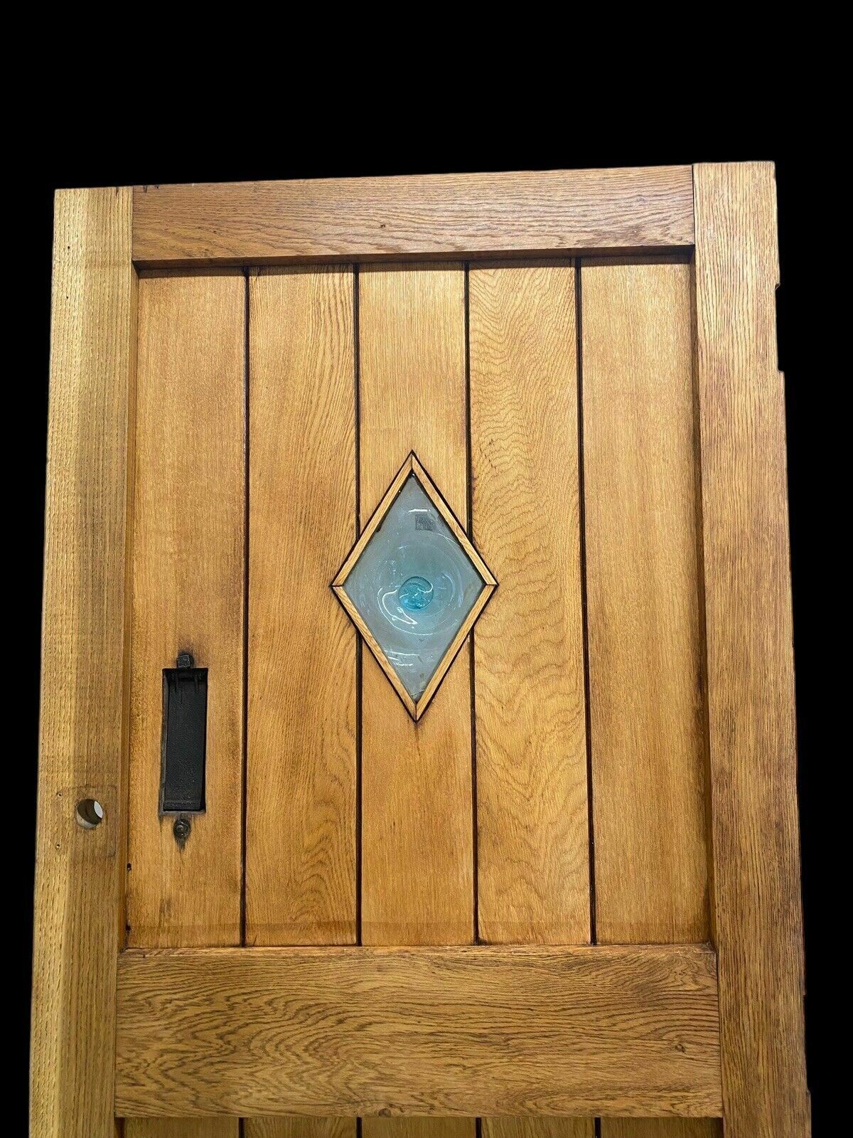 photo furniture Solid Oak Front Door Old Period Antique Reclaimed Hardwood Hand Blown Glass