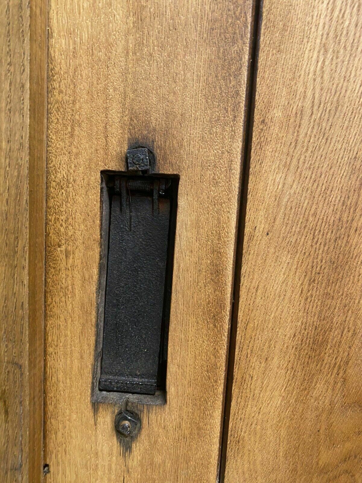 photo vinterior Solid Oak Front Door Old Period Antique Reclaimed Hardwood Hand Blown Glass