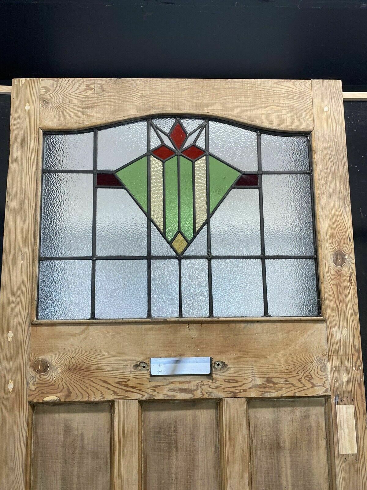 photo furniture Art Deco Front Door Period Stained Glass Old Reclaimed Antique Lead Wood 20s 30s