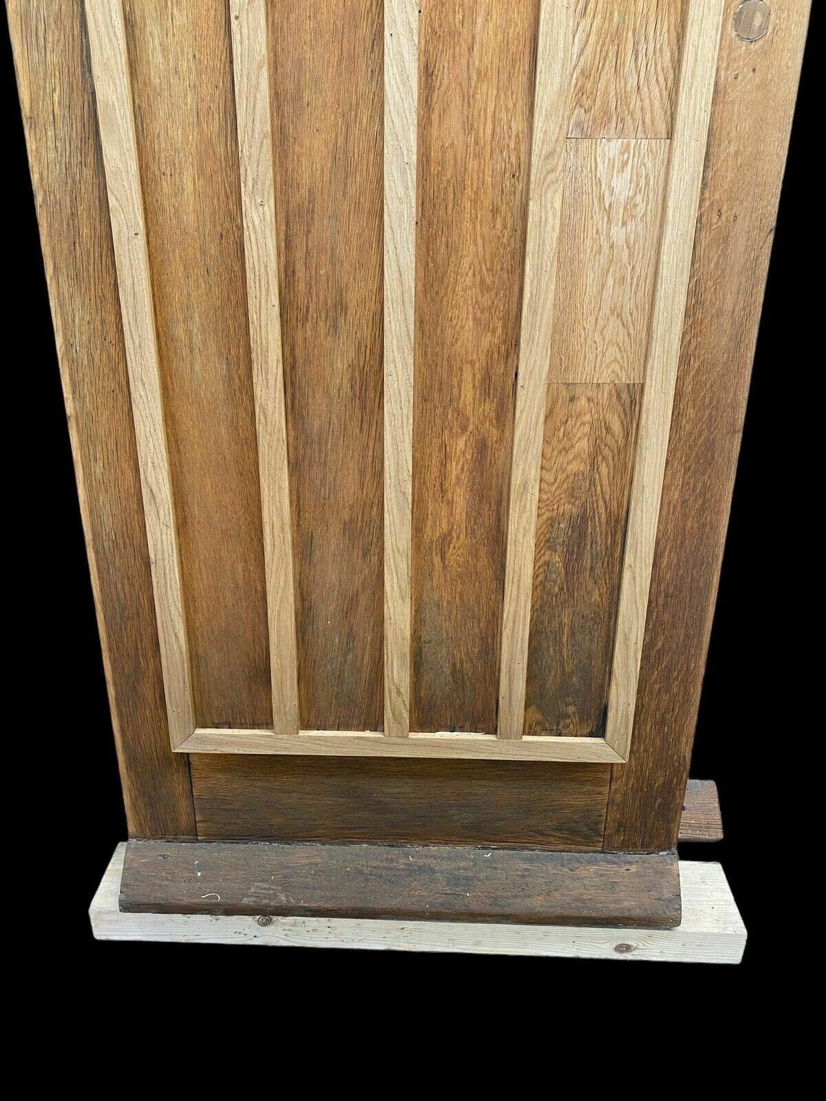 Tall Solid Oak Front Door Old Period Antique Reclaimed Hardwood Glazed Lead photo 1711.0