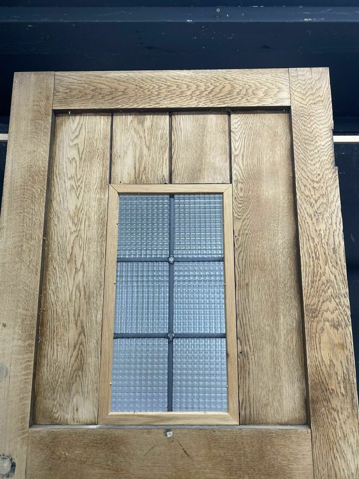 photo furniture Tall Solid Oak Front Door Old Period Antique Reclaimed Hardwood Glazed Lead