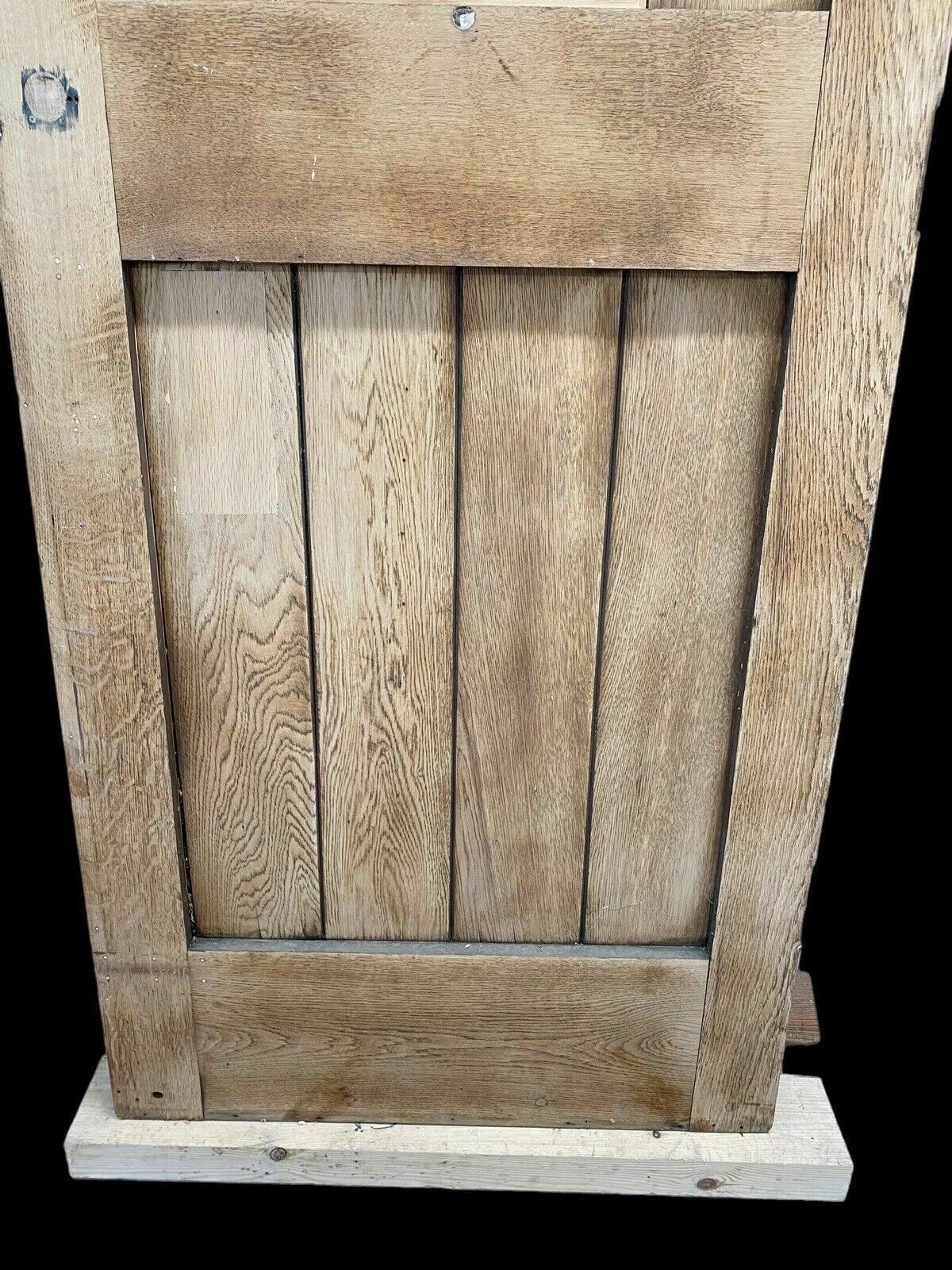 1711.0 Tall Solid Oak Front Door Old Period Antique Reclaimed Hardwood Glazed Lead photo