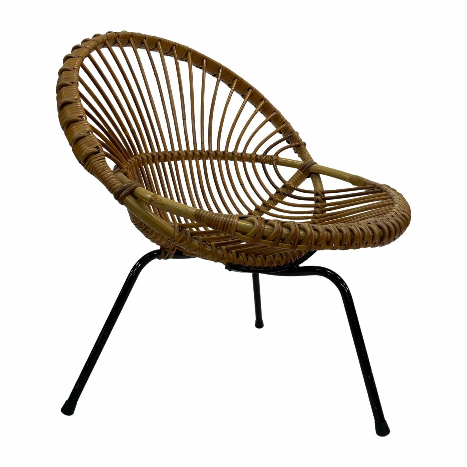 Tripod Rattan Easy Chair By Dirk Van Sliedregt Rohe Noordwolde 1960 In The Netherlands photo furniture
