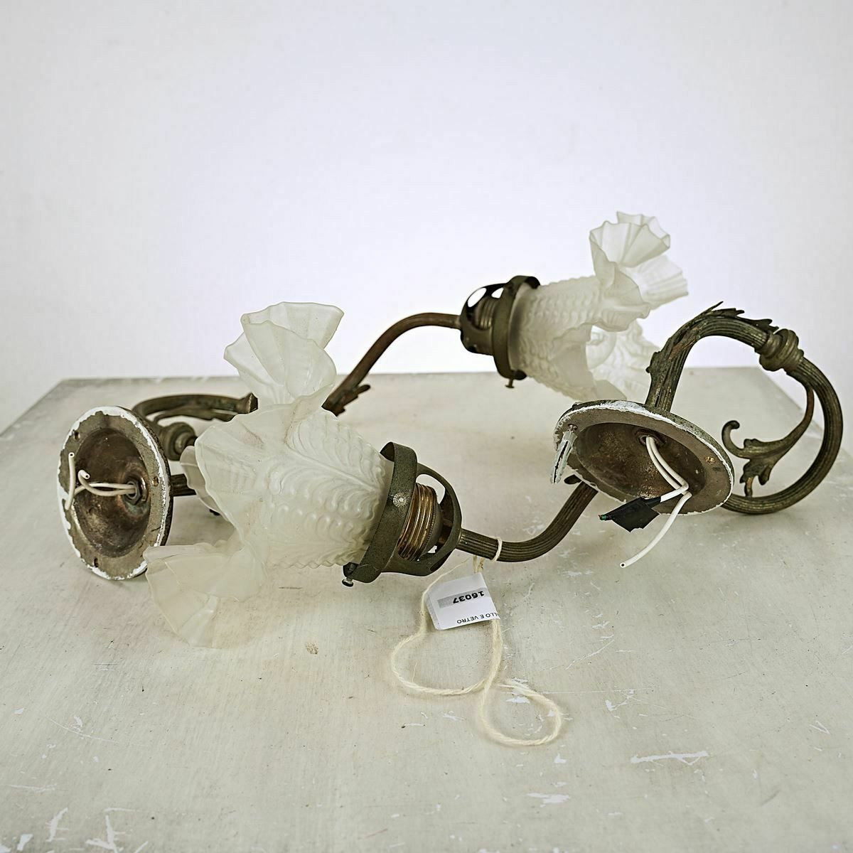 Liberty Metal And Glass Wall Light From The Early 20th Century