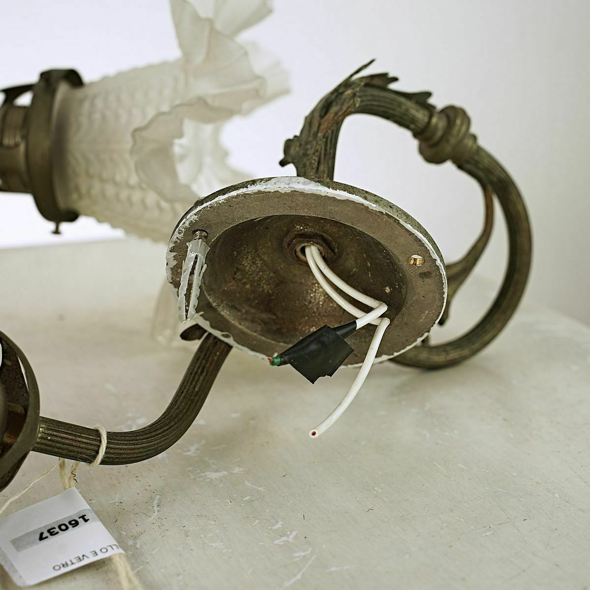 Liberty Metal And Glass Wall Light From The Early 20th Century photo for sale