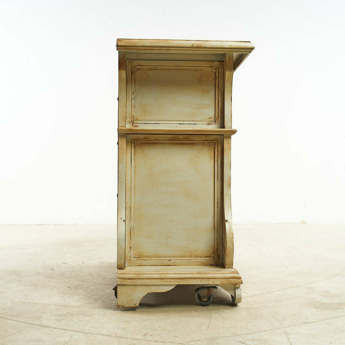 Cabinet, Tv Stand Shabby White With Dark Brown Shades photo 467.0