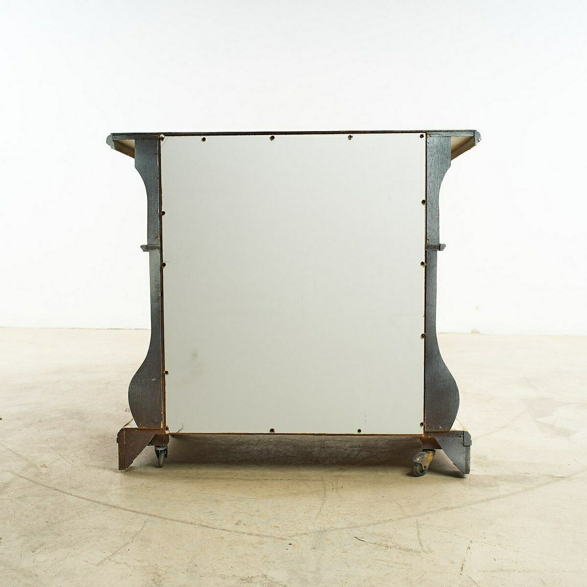 Cabinet, Tv Stand Shabby White With Dark Brown Shades photo vinterior