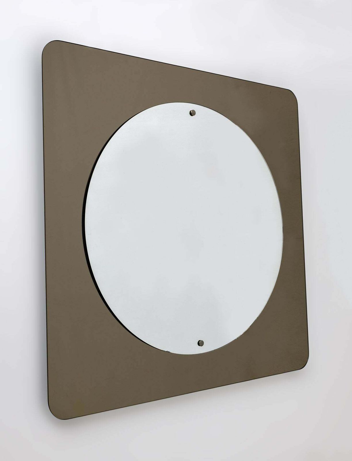 Mid Century Modern Italian Smoked Bronze Large Mirror, 1970s photo for sale