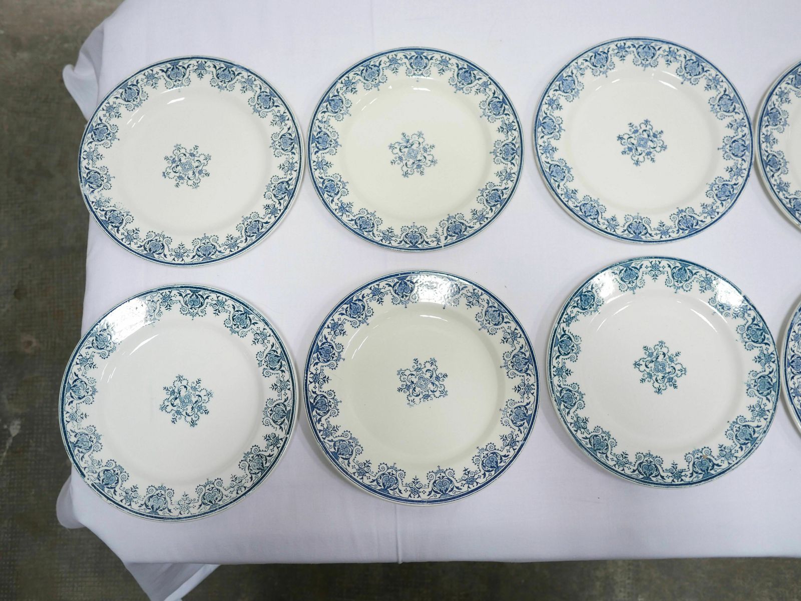Series Of 10 Old Terre De Fer Plates By L.G. For The Earthenware Factory Of photo Home Decor
