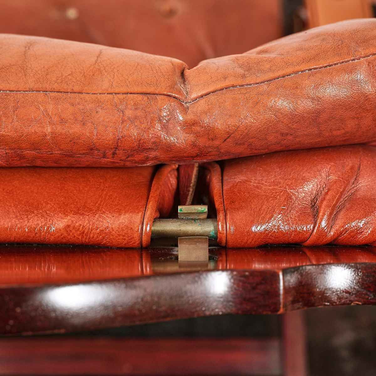 Deco Armchair In Leather And Mahogany, Marine Style photo furniture