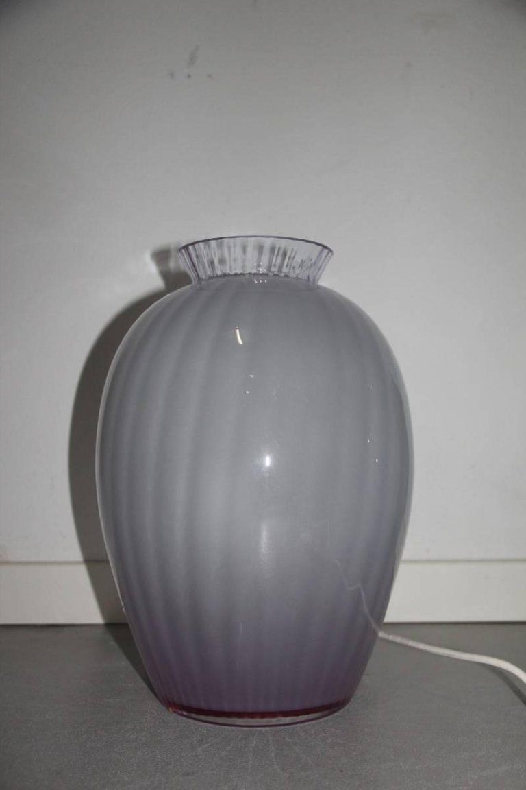 Table Lamp In The Shape Of Vase Carlo Moretti Murano Art Glass, 1970 photo Lighting