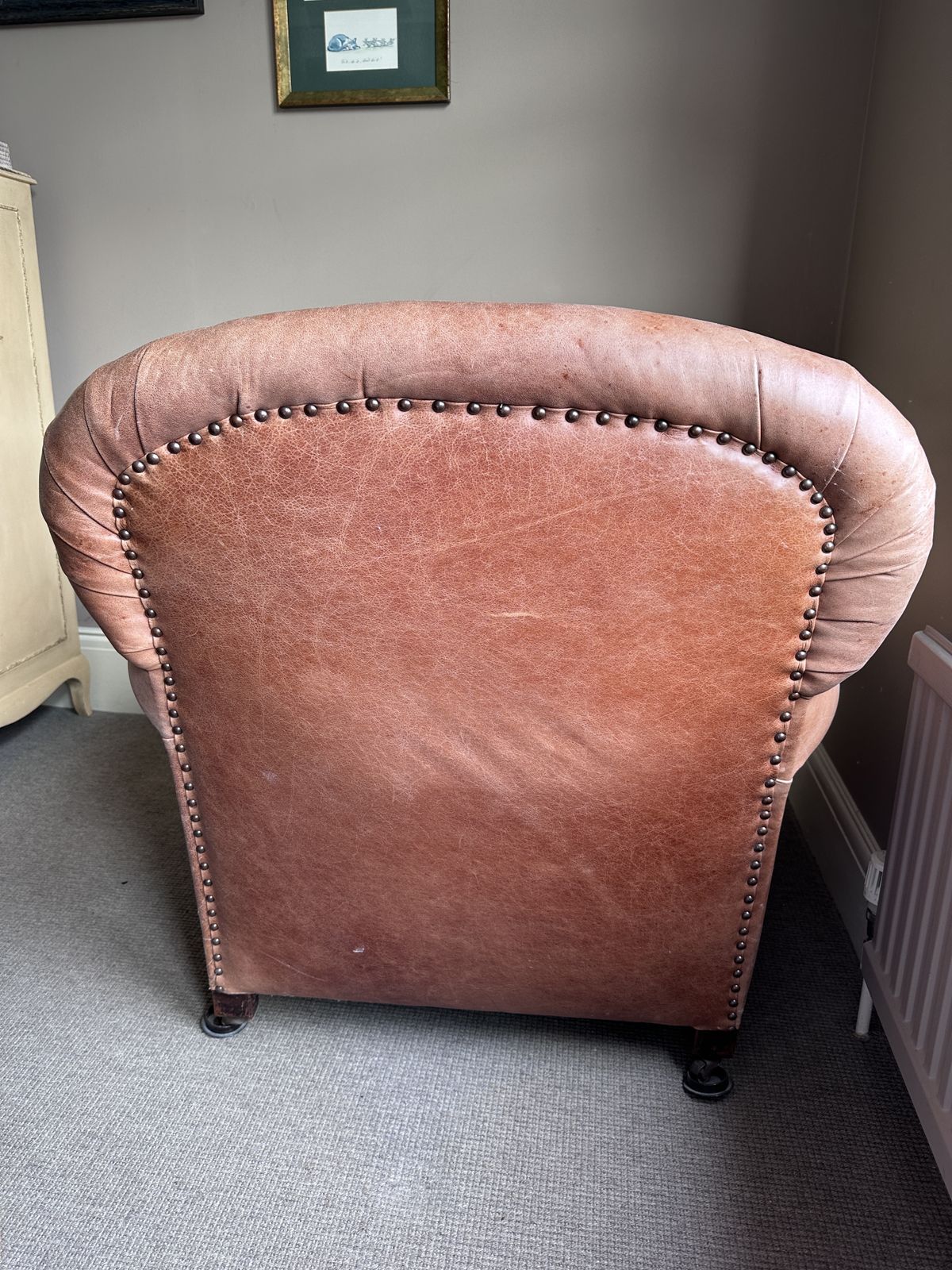 Pair Of Edwardian Leather Club Chairs photo furniture