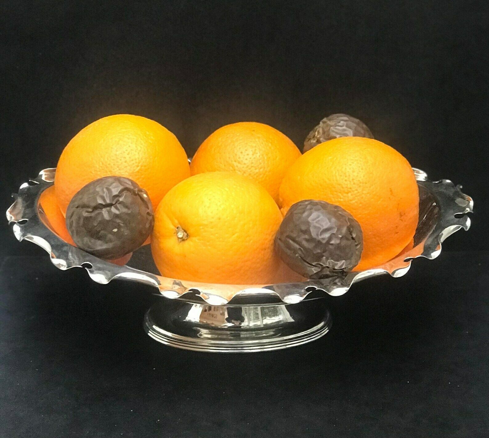 Victorian Fruits Dish Centerpiece Decor Table William Hutton & Sons Silver Plated Metal Antique English photo buy