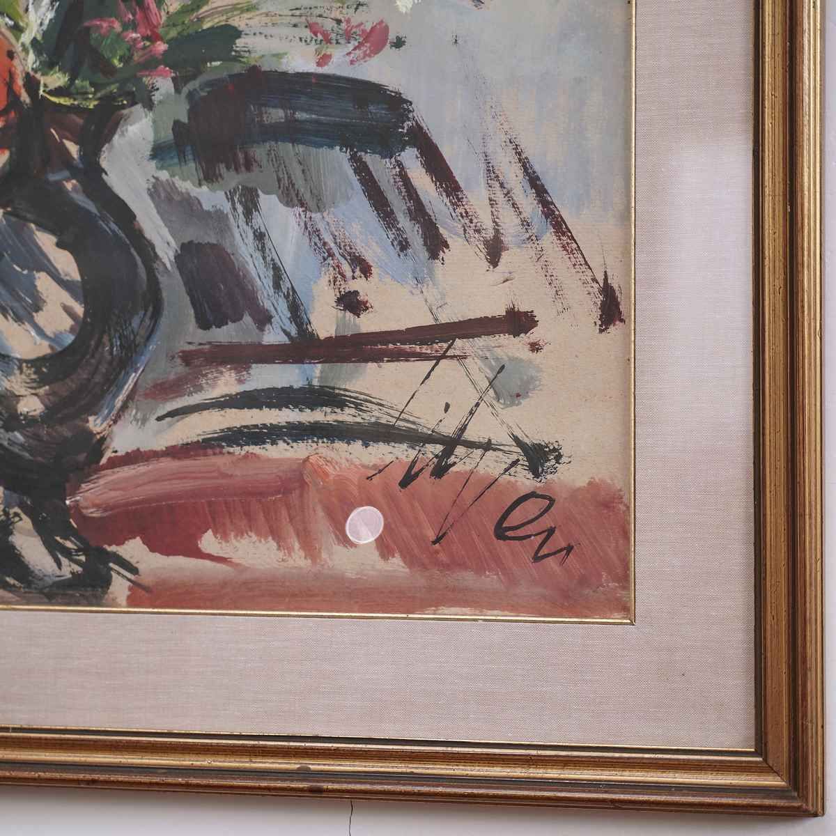 Flowers, Painting By The Ferrarese Painter Silvan photo Art