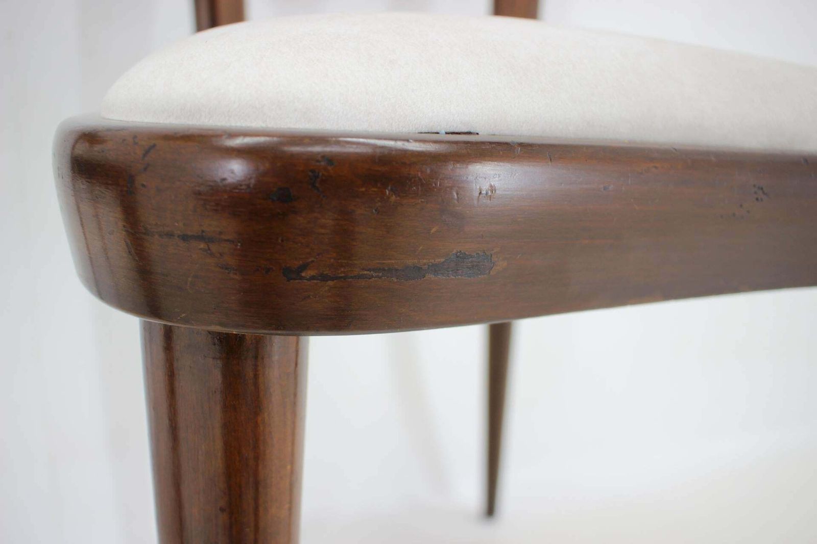 photo buy 1950s Set Of Three Restored Beech Dining Chairs, Czechoslovakia